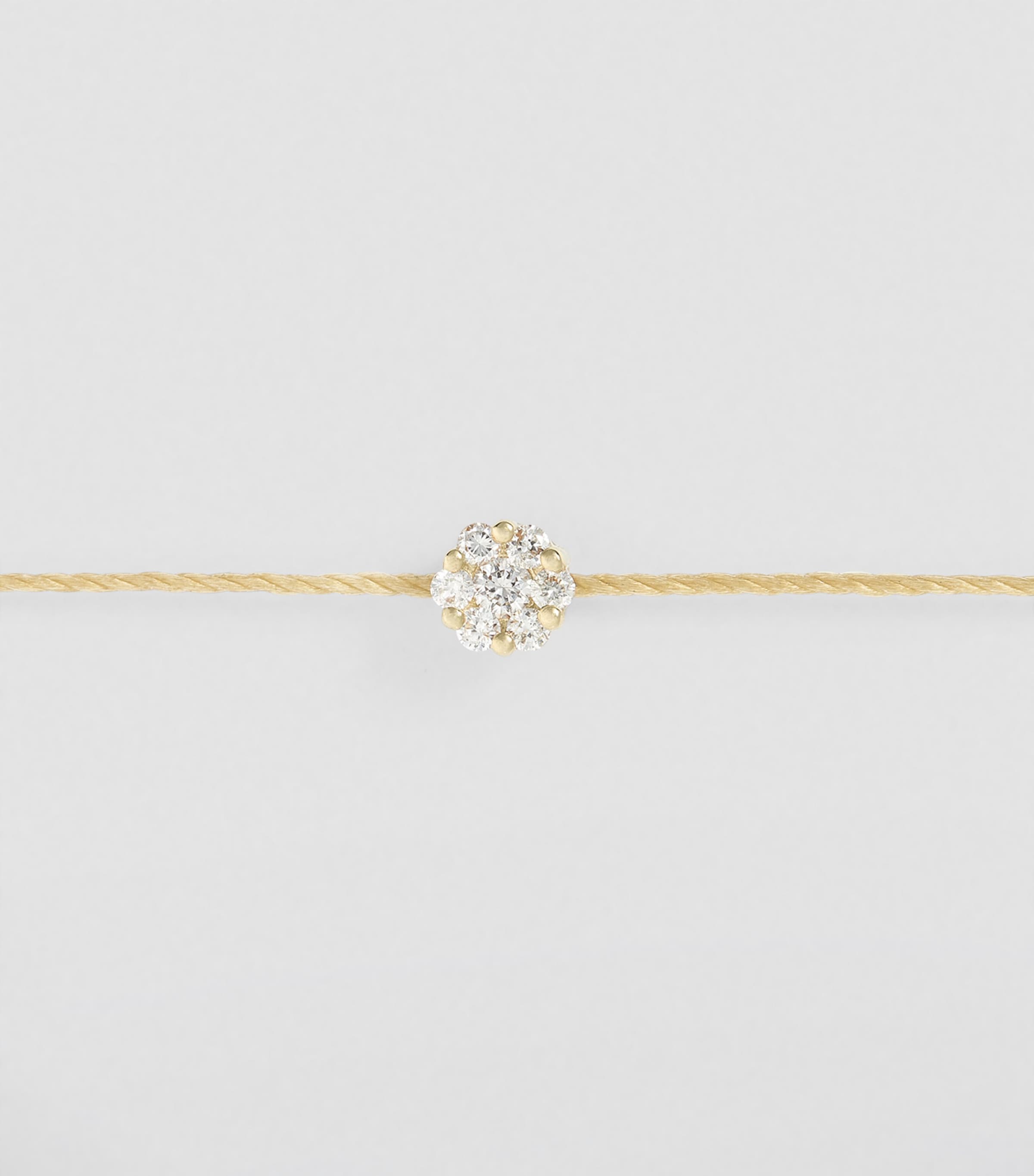 Yellow Gold and Diamond Illusion Bracelet YG 45 WHEAT THREAD Image 2