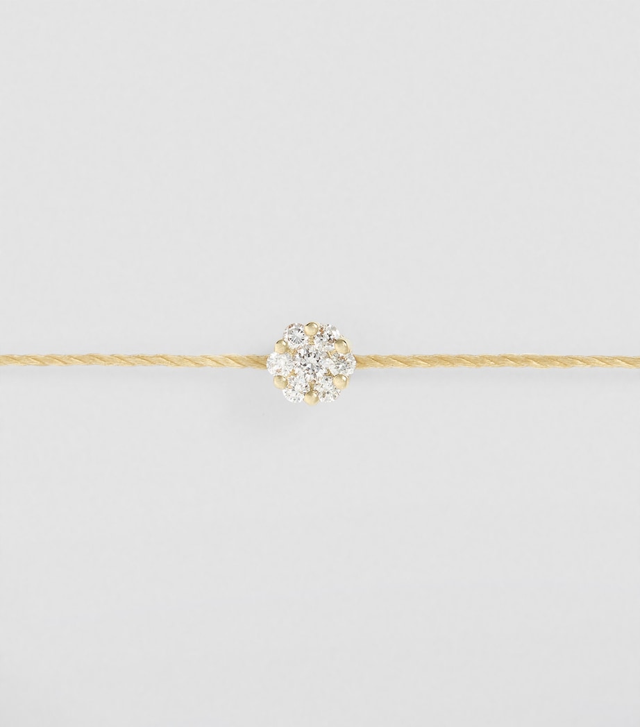 Yellow Gold and Diamond Illusion Bracelet YG 45 WHEAT THREAD Image 2