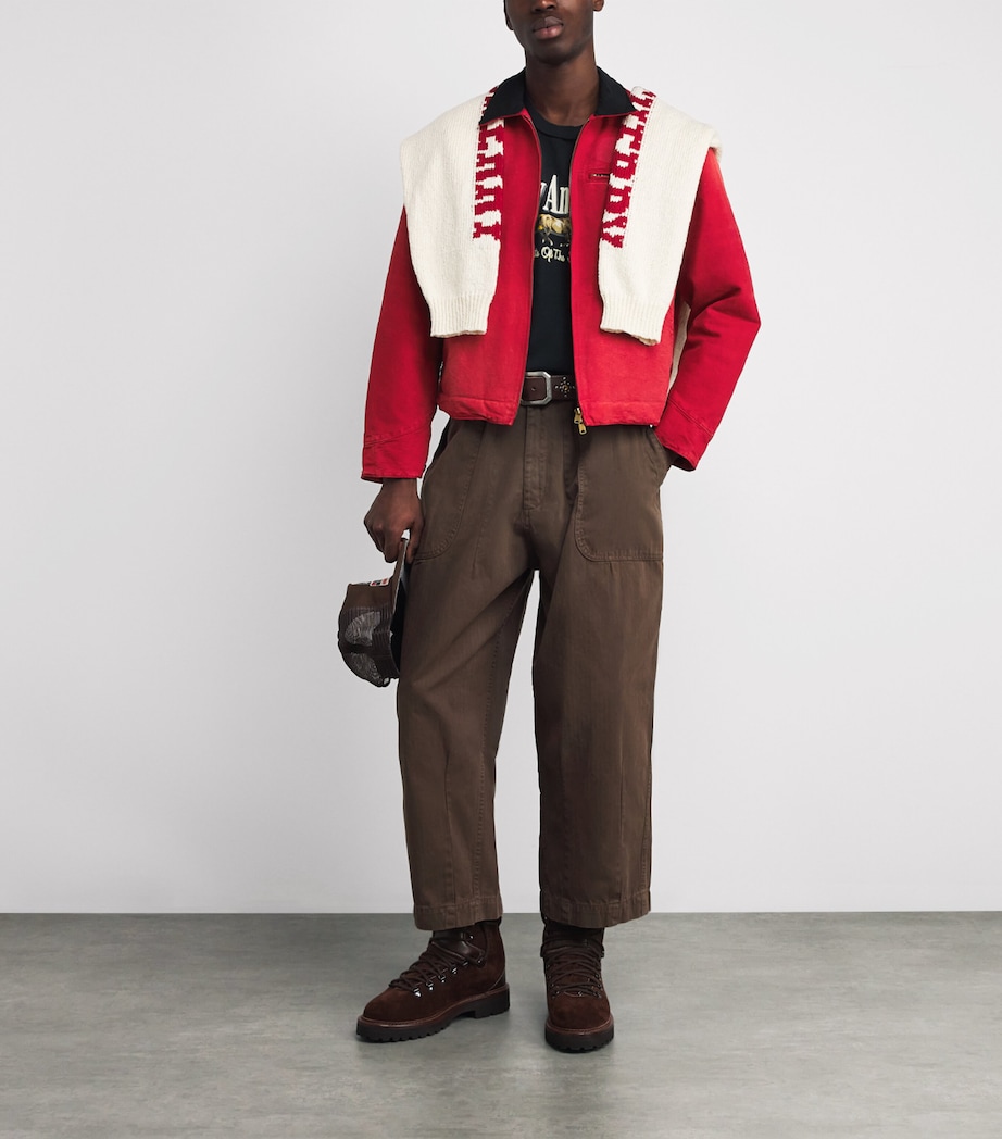 Canvas Sun-Faded Work Jacket RED Image 2