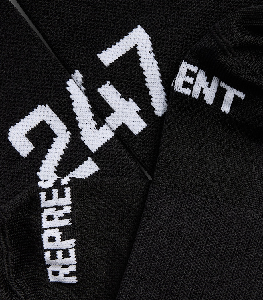 Represent 247 Mens 247 Numbers Socks Jet Black Image 2