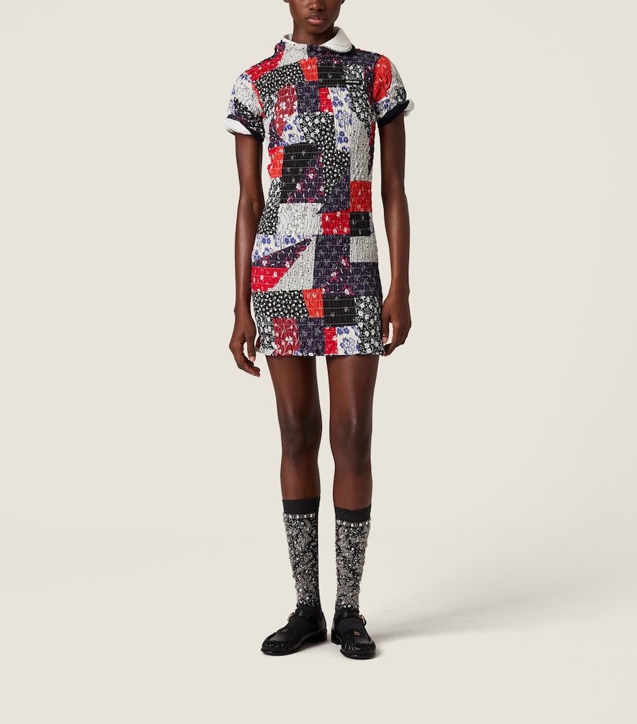 Patchwork Print Mini Dress F0055 Image 2