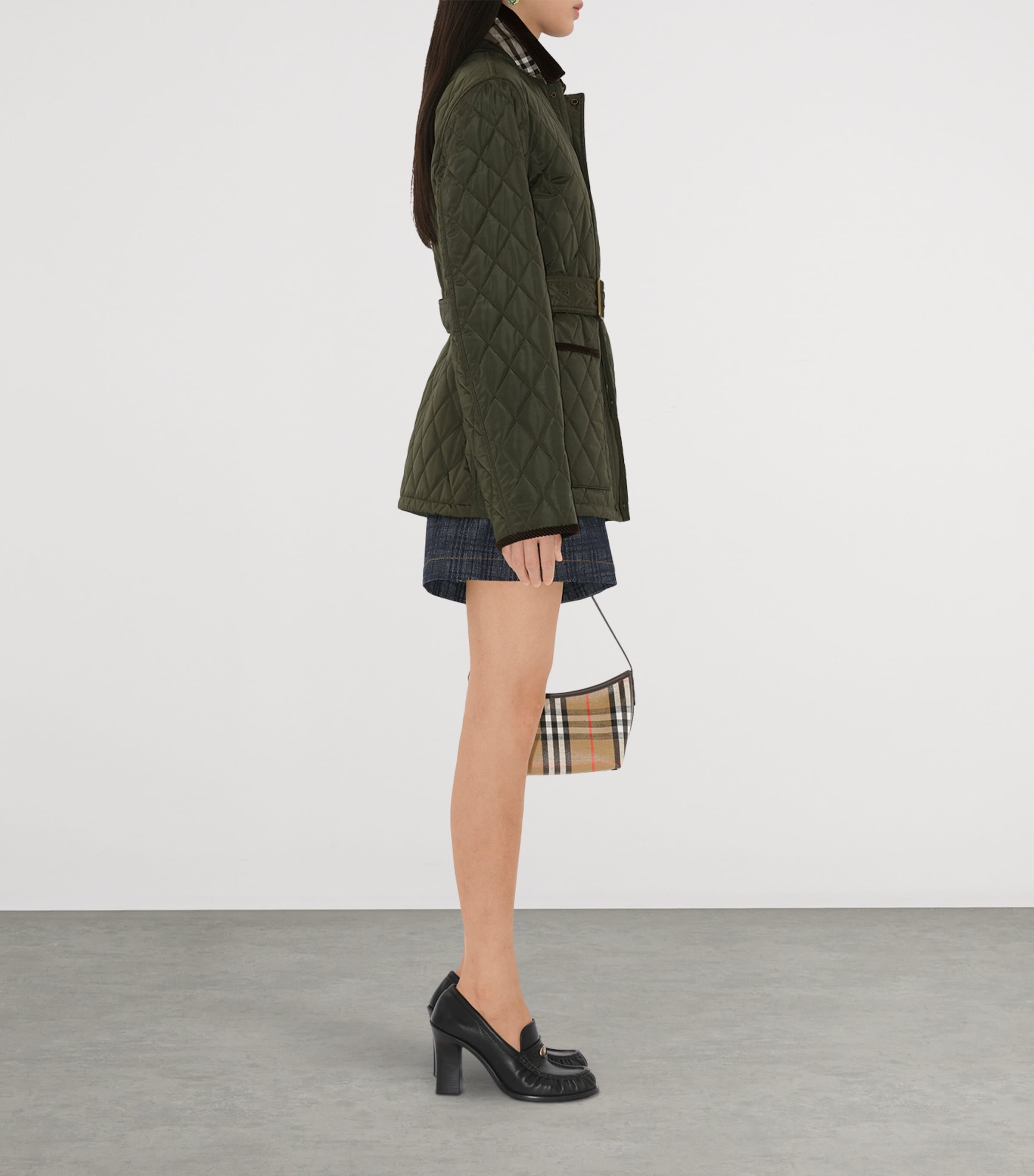 Quilted Belted Field Jacket SHALE Image 4