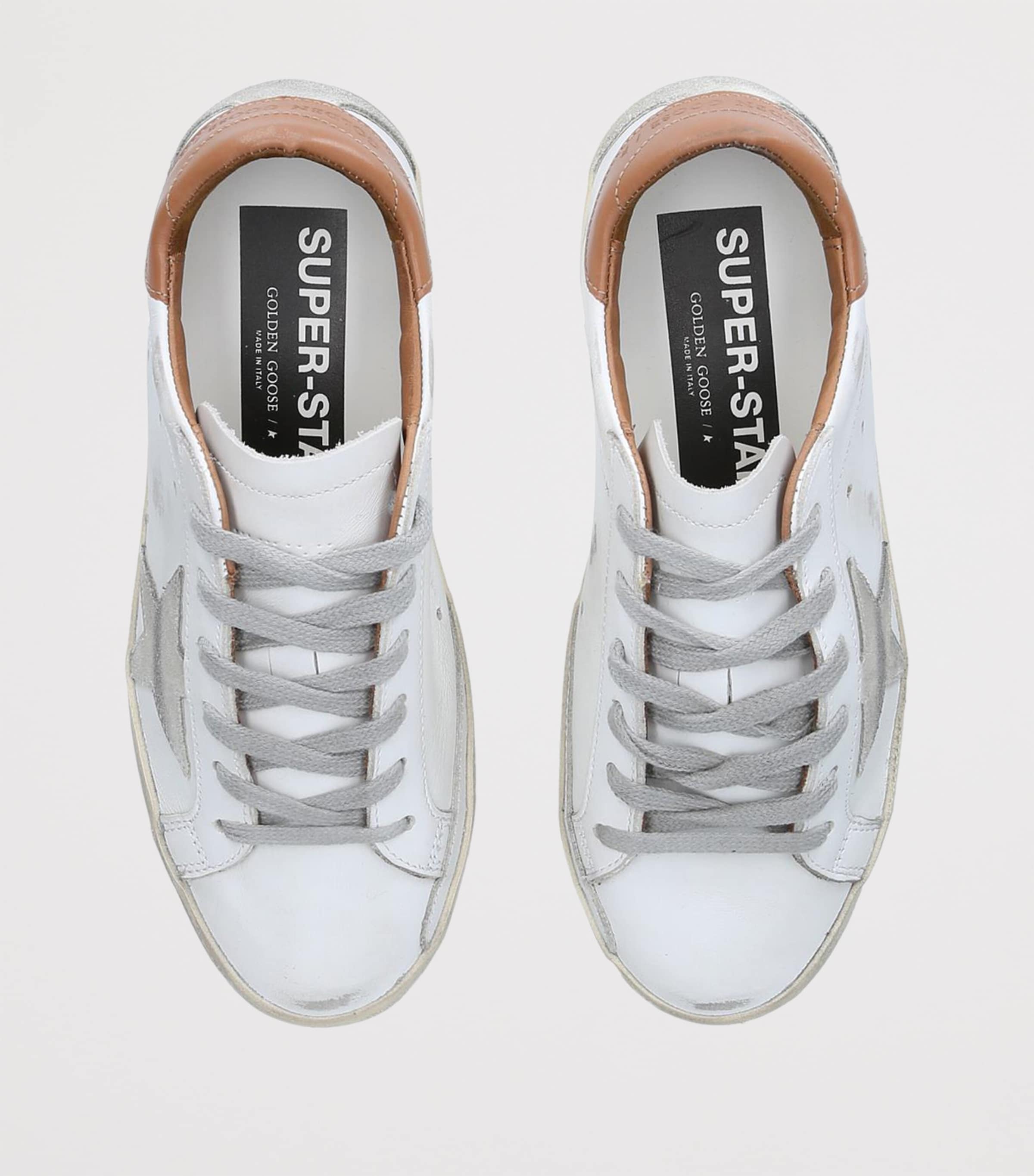 Golden Goose Leather-Suede Super-Star Sneakers White/comb Image 4