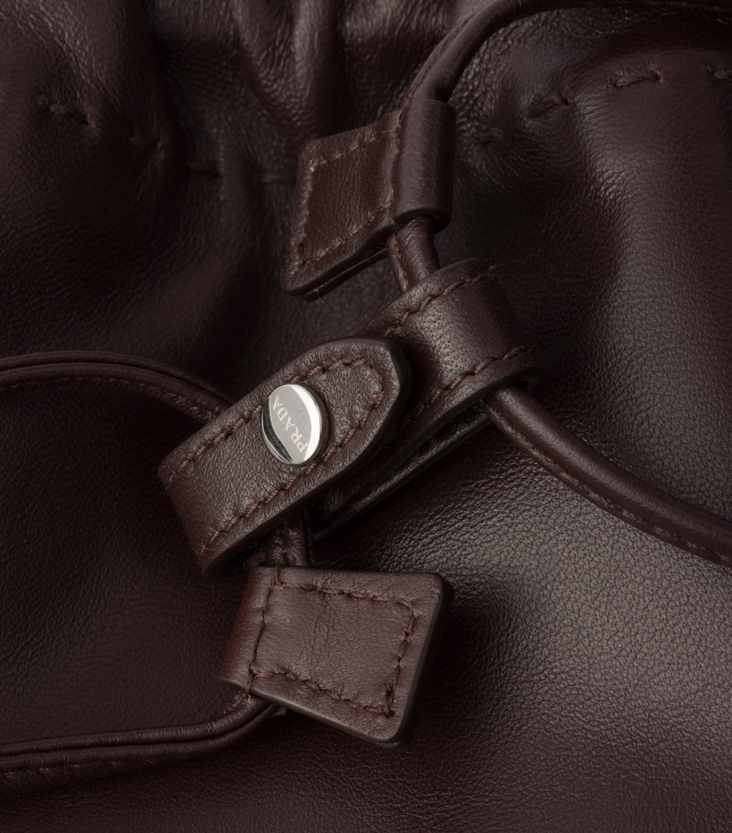 Prada Nappa Leather Wish Pouch Brown Image 5