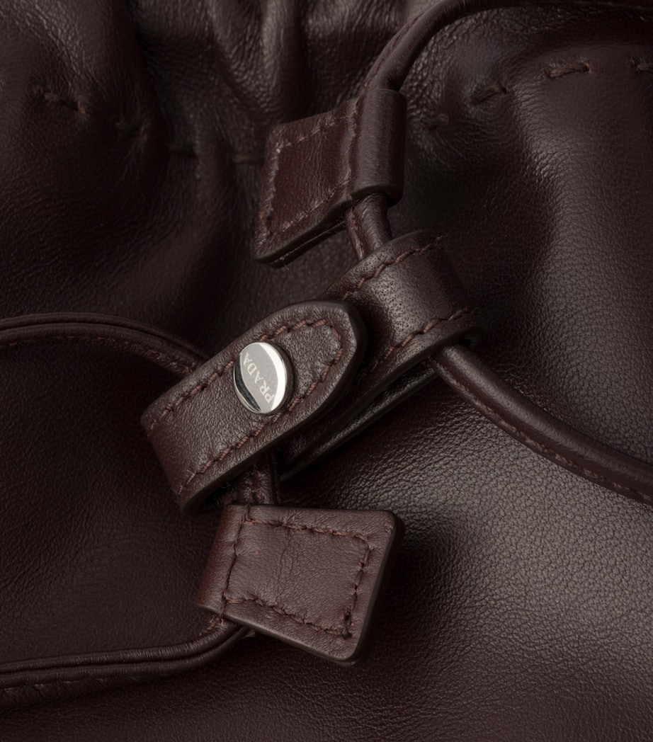 Prada Nappa Leather Wish Pouch Brown Image 5