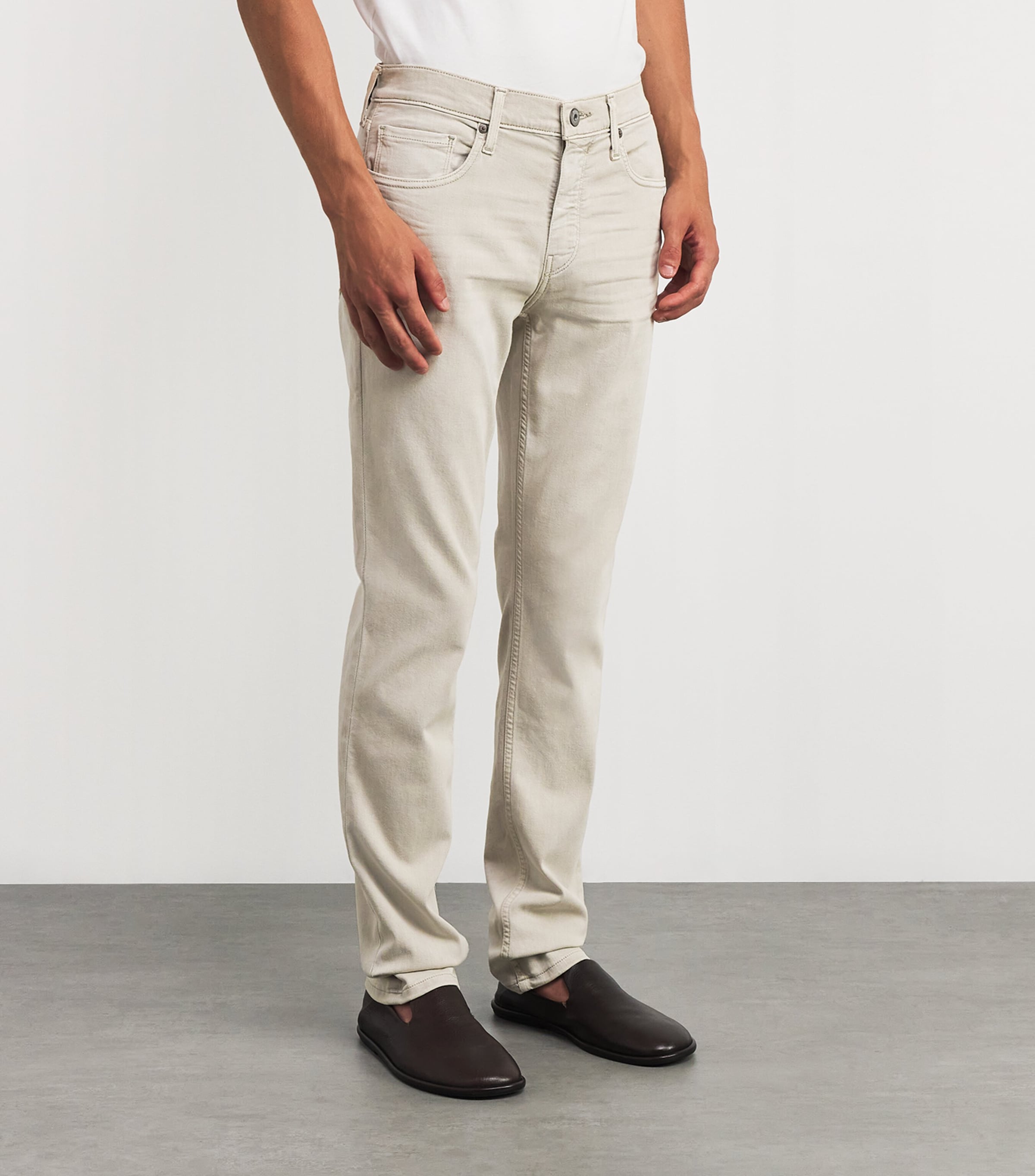 PAIGE Mens Federal Slim-Straight Jeans Vintage Willam Grey Image 3