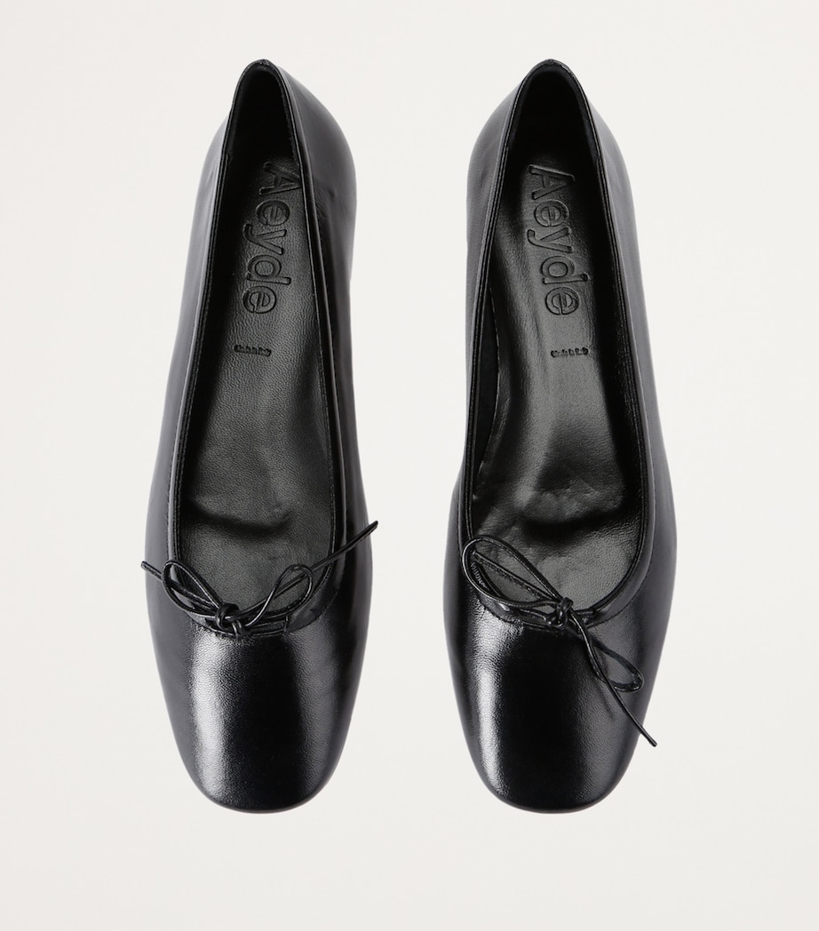 aeyde Leather Delfina Ballet Flats Black Image 4