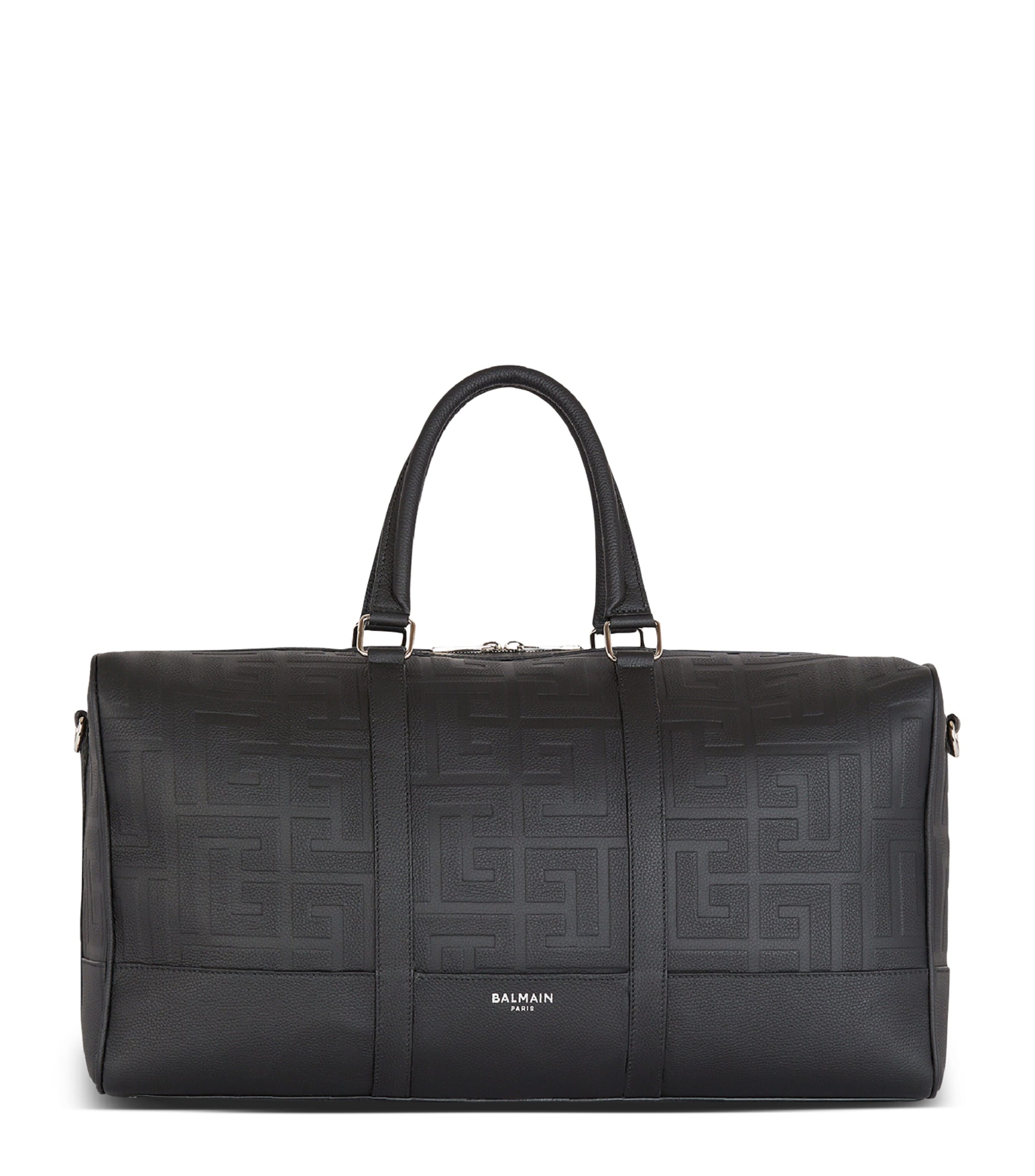 Balmain Leather PB Monogram Holdall Noir Image 1