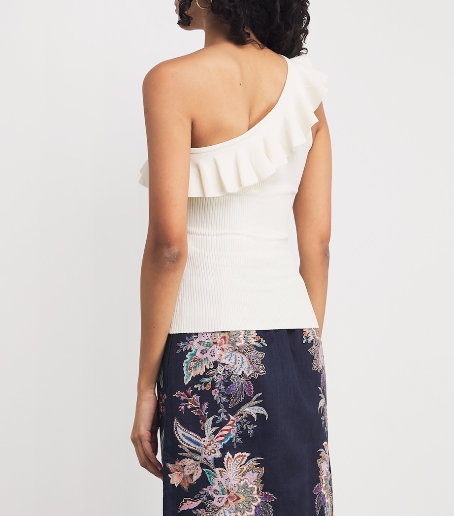 Rhiannon Frill Asymmetric Tank Top PARC PARCHMENT Image 4