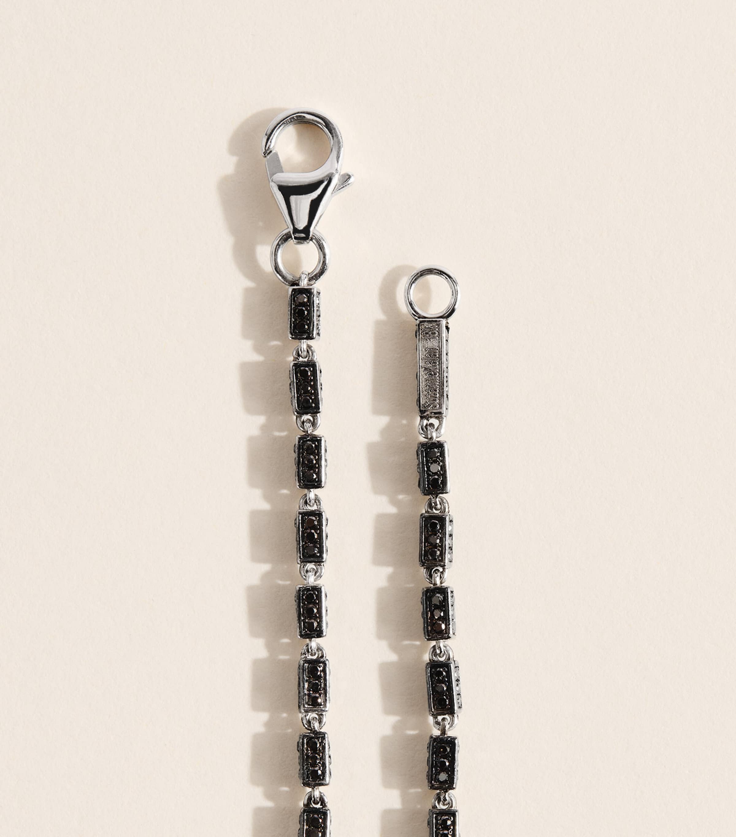 Suzanne Kalan White Gold and Black Diamond Block-Chain Necklace Br/wg/wd Image 4