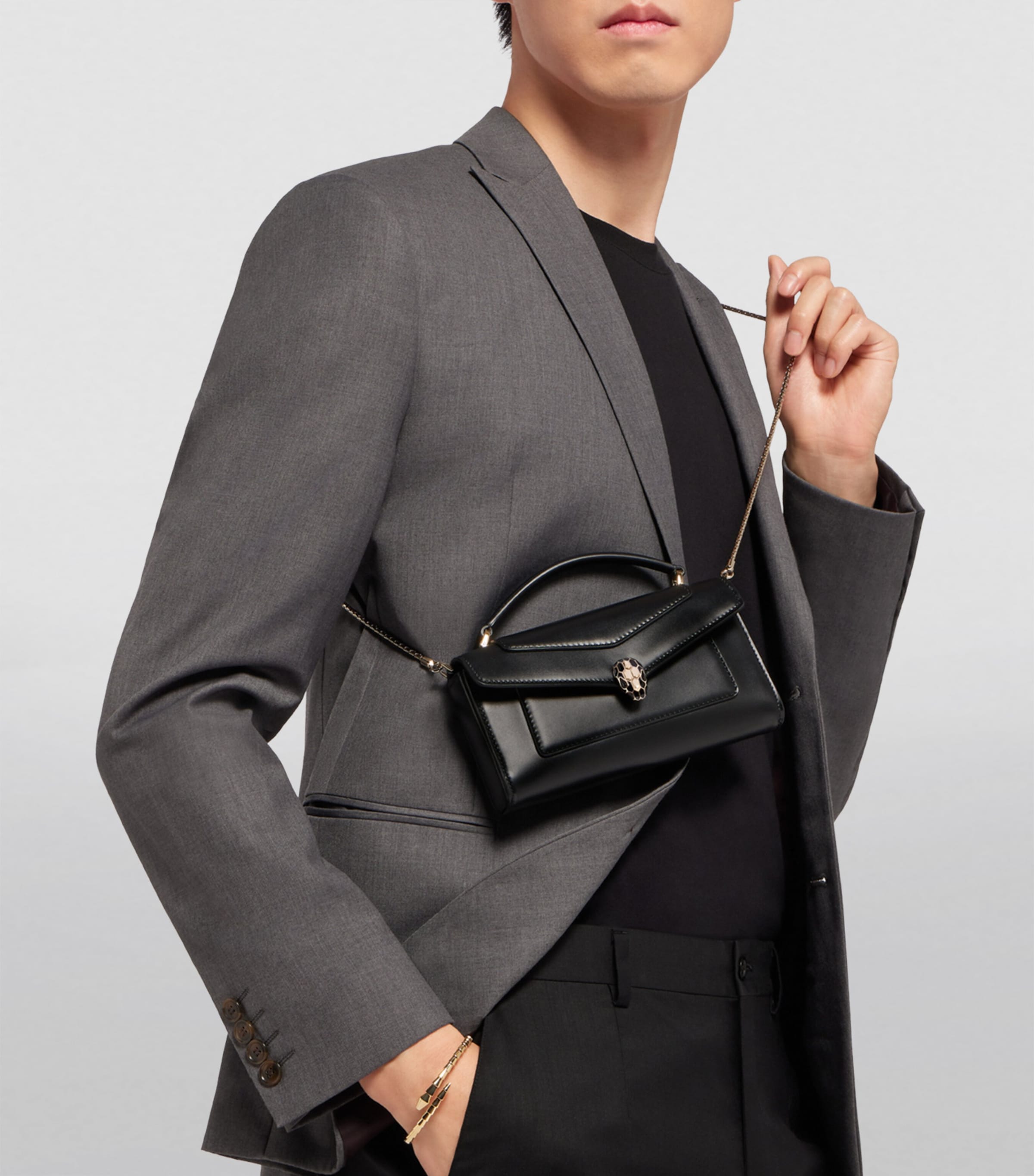 Serpenti Forever Cross-Body Phone Bag BLACK Image 4