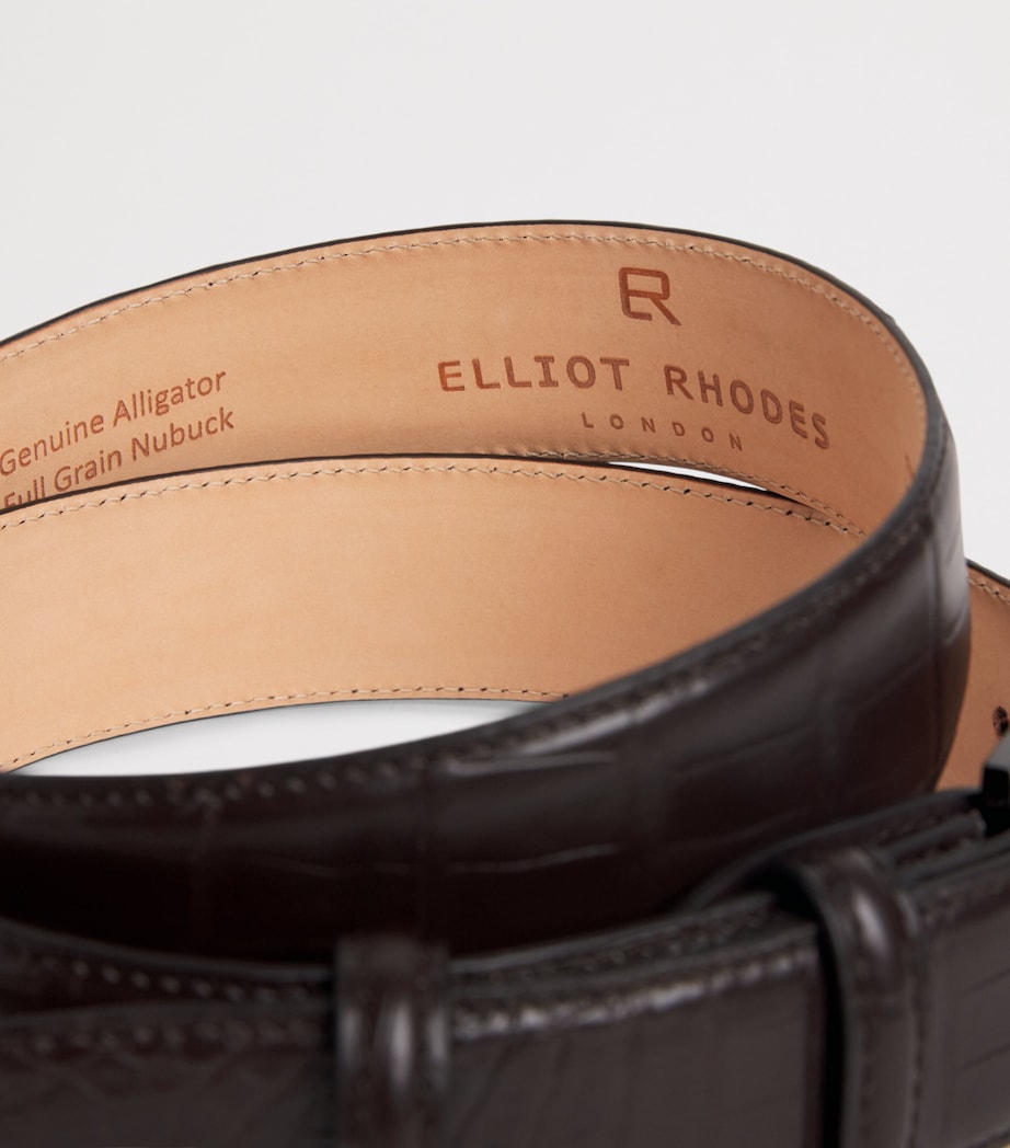 Elliot Rhodes Alligator Leather Belt T Moro Image 5
