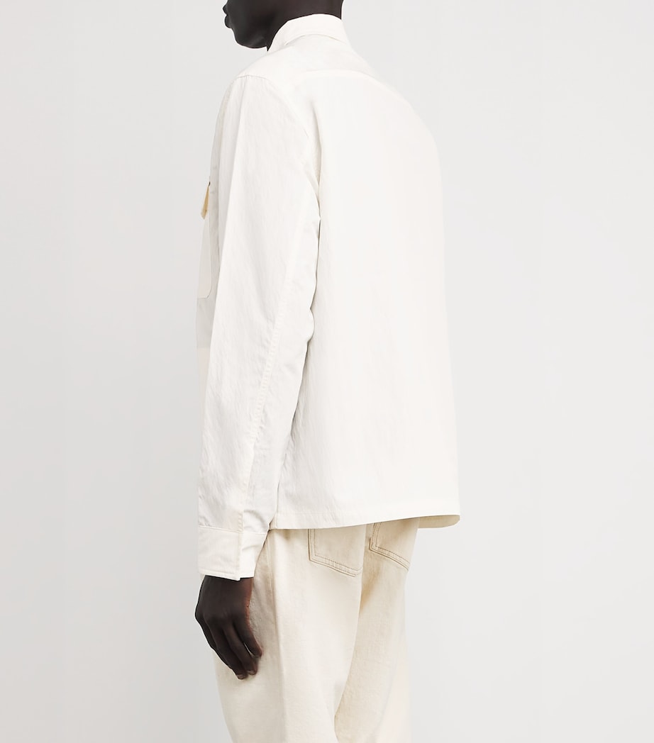 Twin-Pocket Logo Overshirt D06LT ECRU Image 4