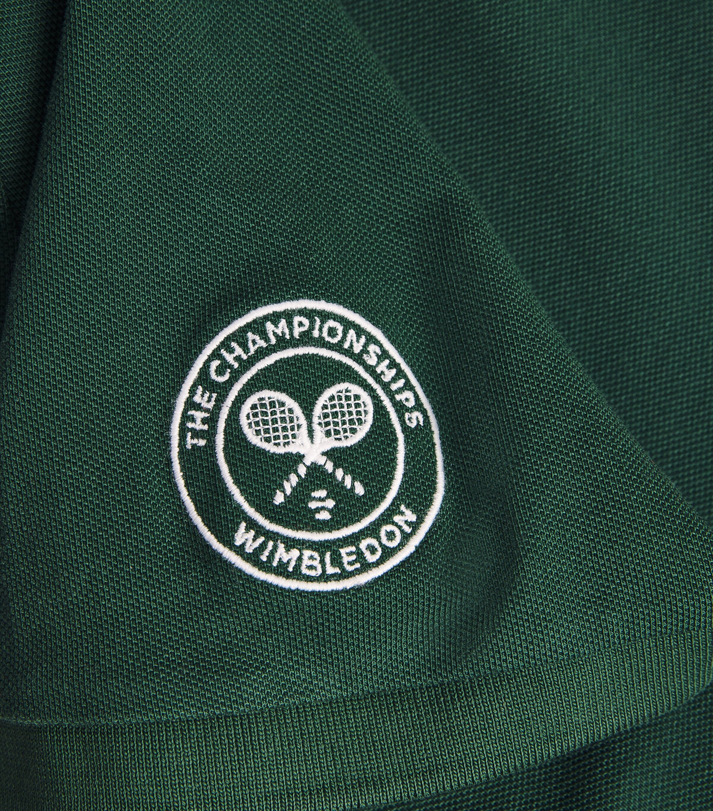 Polo Ralph Lauren Mens x Wimbledon Cotton Mesh Polo Shirt Green Image 5