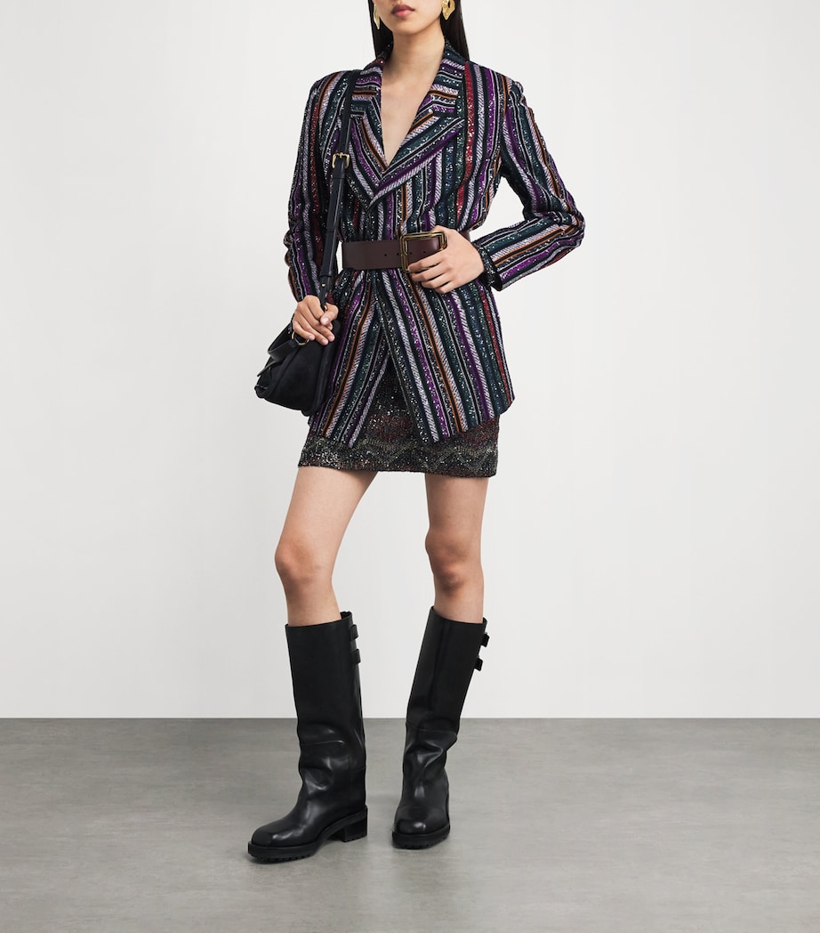 Sequin Stripe Blazer SM9T4 MULTICOLOR Image 2