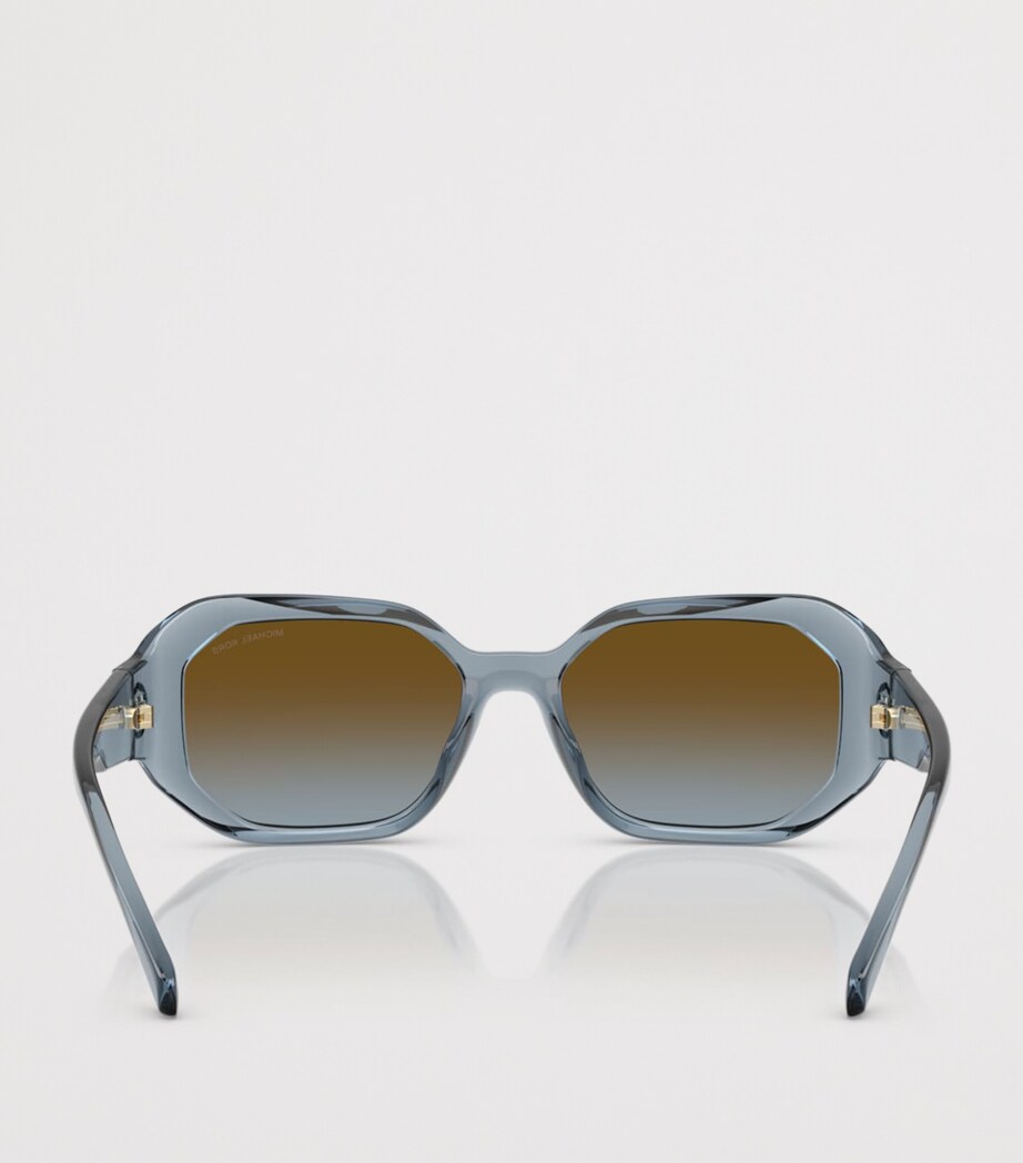 Michael Kors Siesta Key Rectangle Sunglasses Blue Image 4