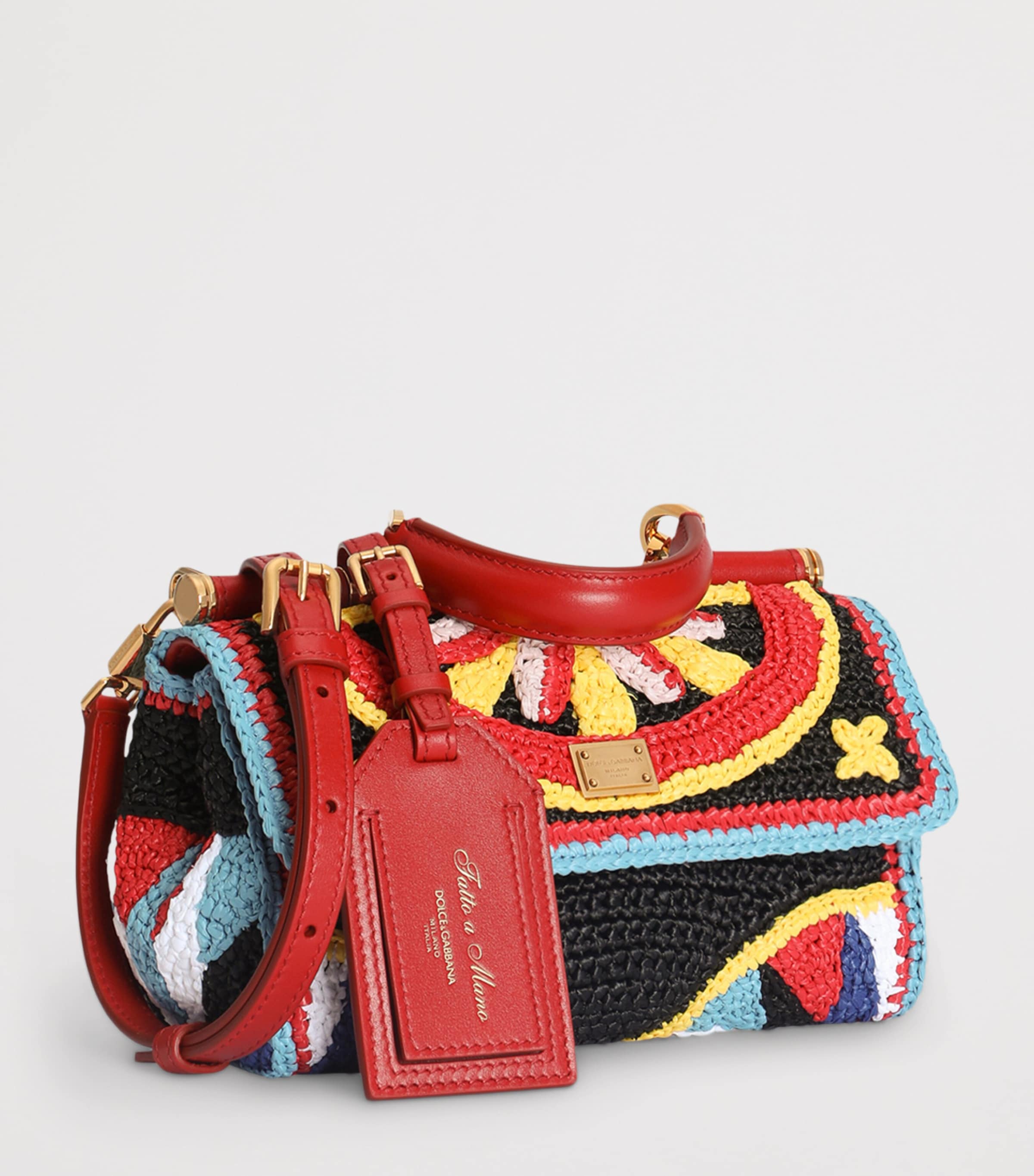 Dolce&Gabbana Raffia My Sicily Top-Handle Bag Multicolor/red Image 4