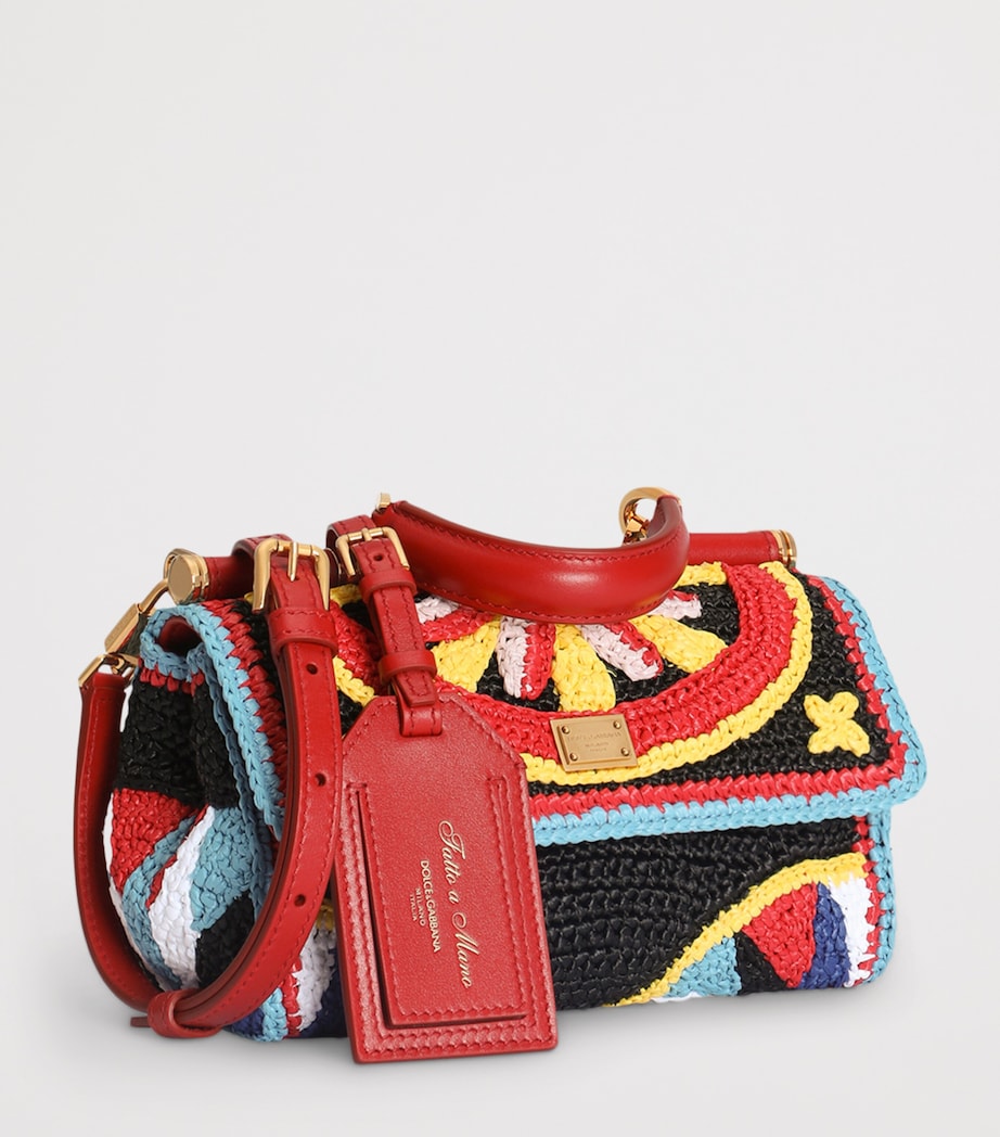 Dolce&Gabbana Raffia My Sicily Top-Handle Bag Multicolor/red Image 4