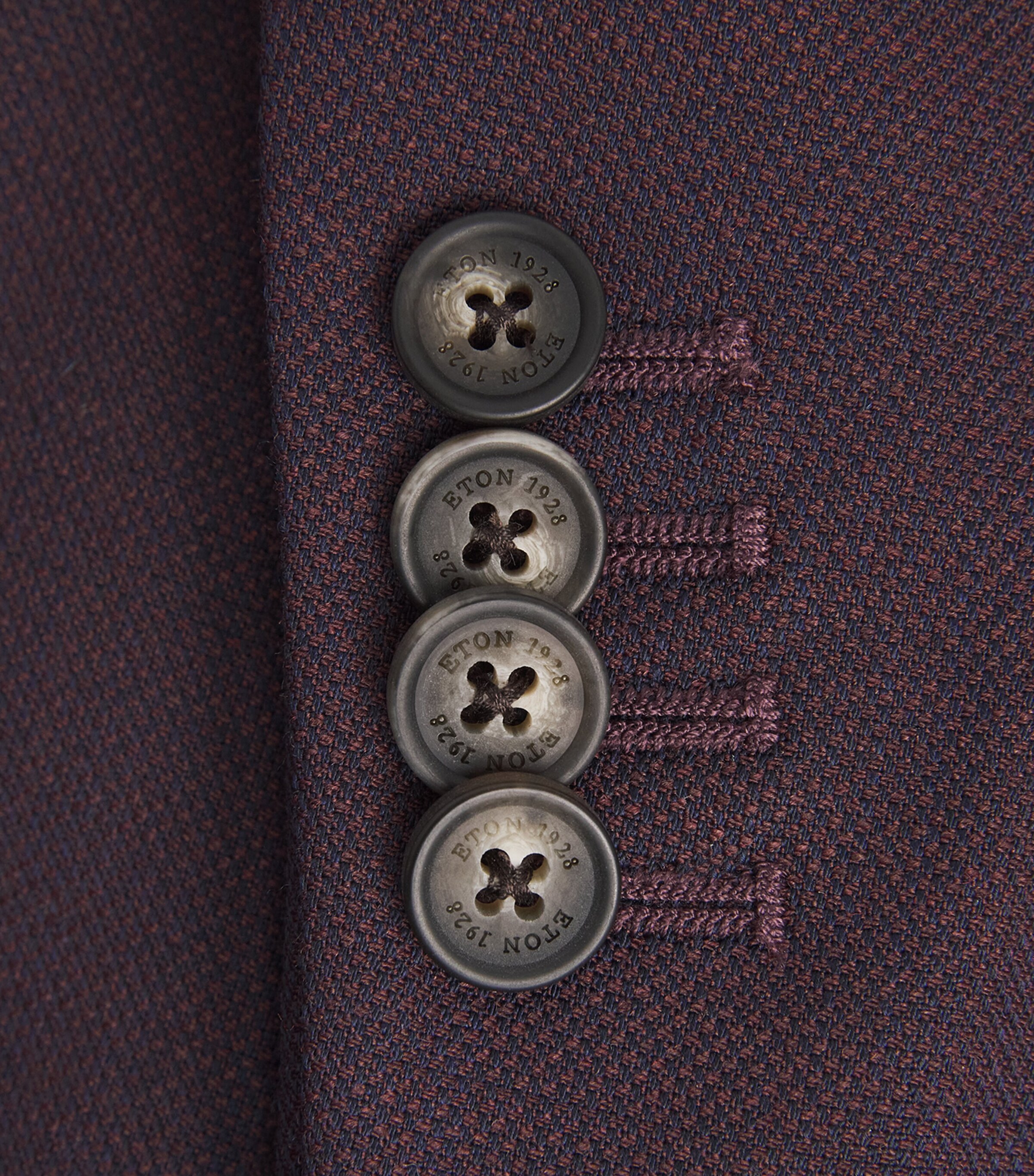 Eton Mens Lana Tech Blazer Dark Red Image 6