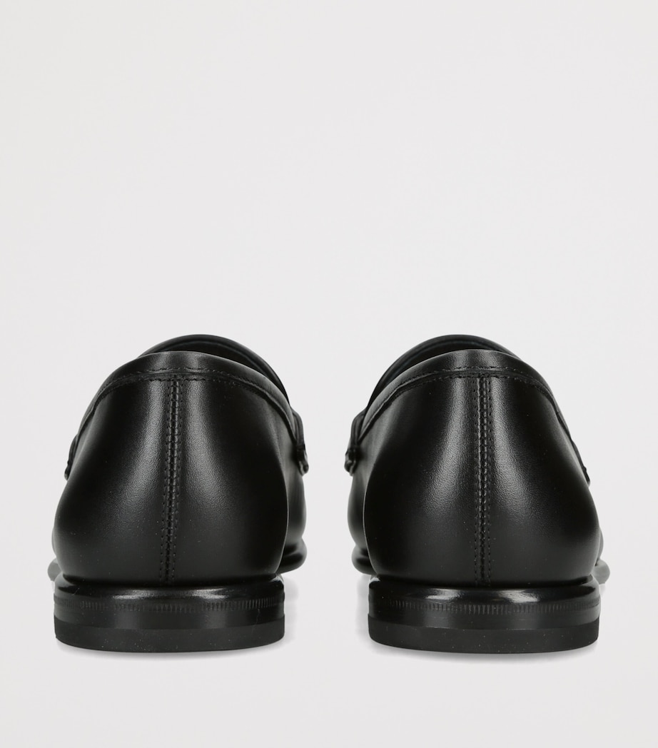Salvatore Ferragamo Leather Avril Loafers Black Image 4