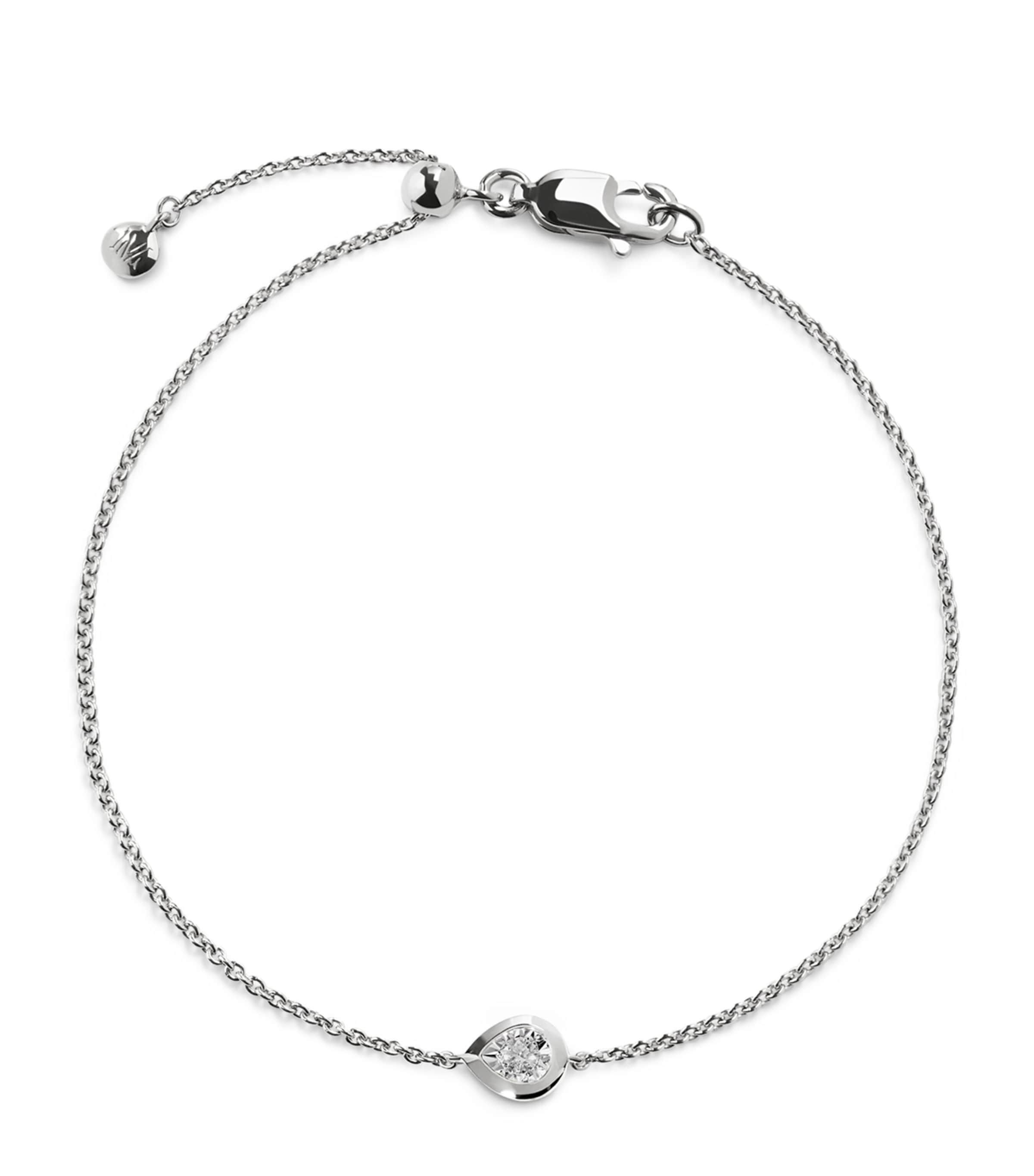 Monica Vinader Sterling Silver And Diamond Bracelet In Silver