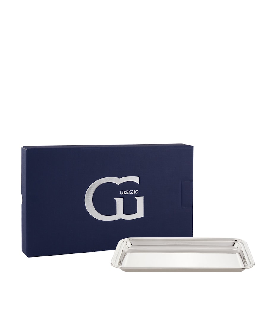 Silver Plated Georgian Rectangular Tray (24cm x 15cm) SILVER Image 1