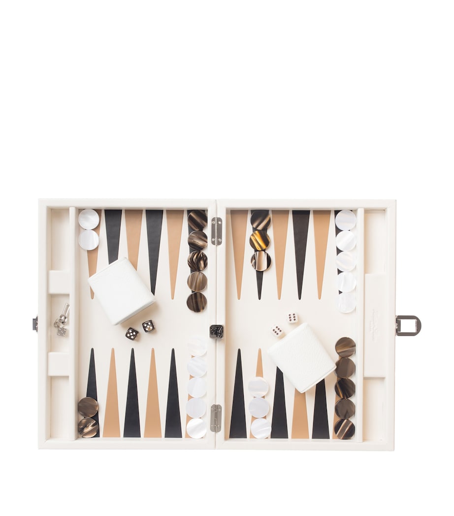 Leather Backgammon Set BEIGE Image 4