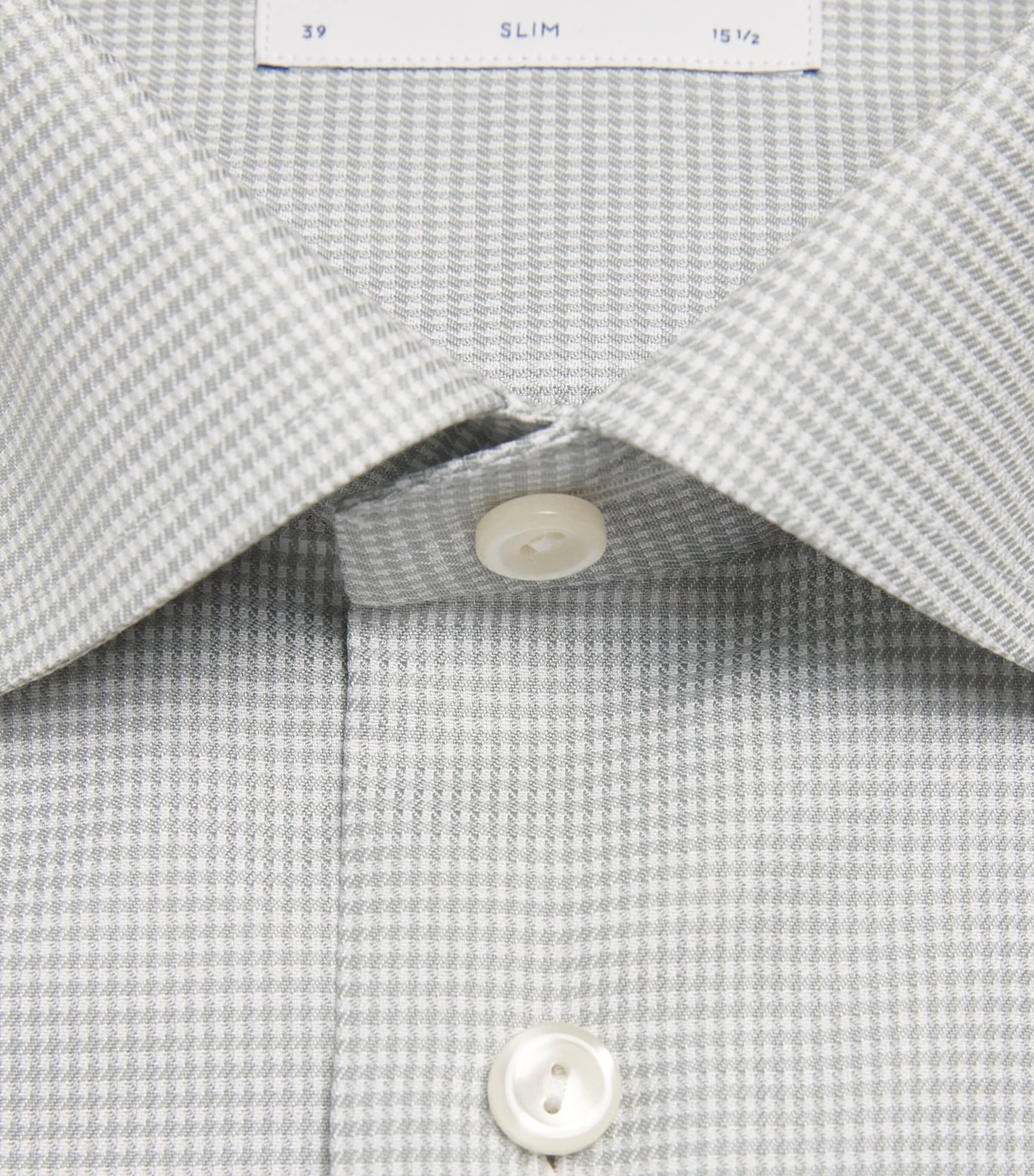Cotton Twill Houndstooth Shirt LIGHT GREE Image 5