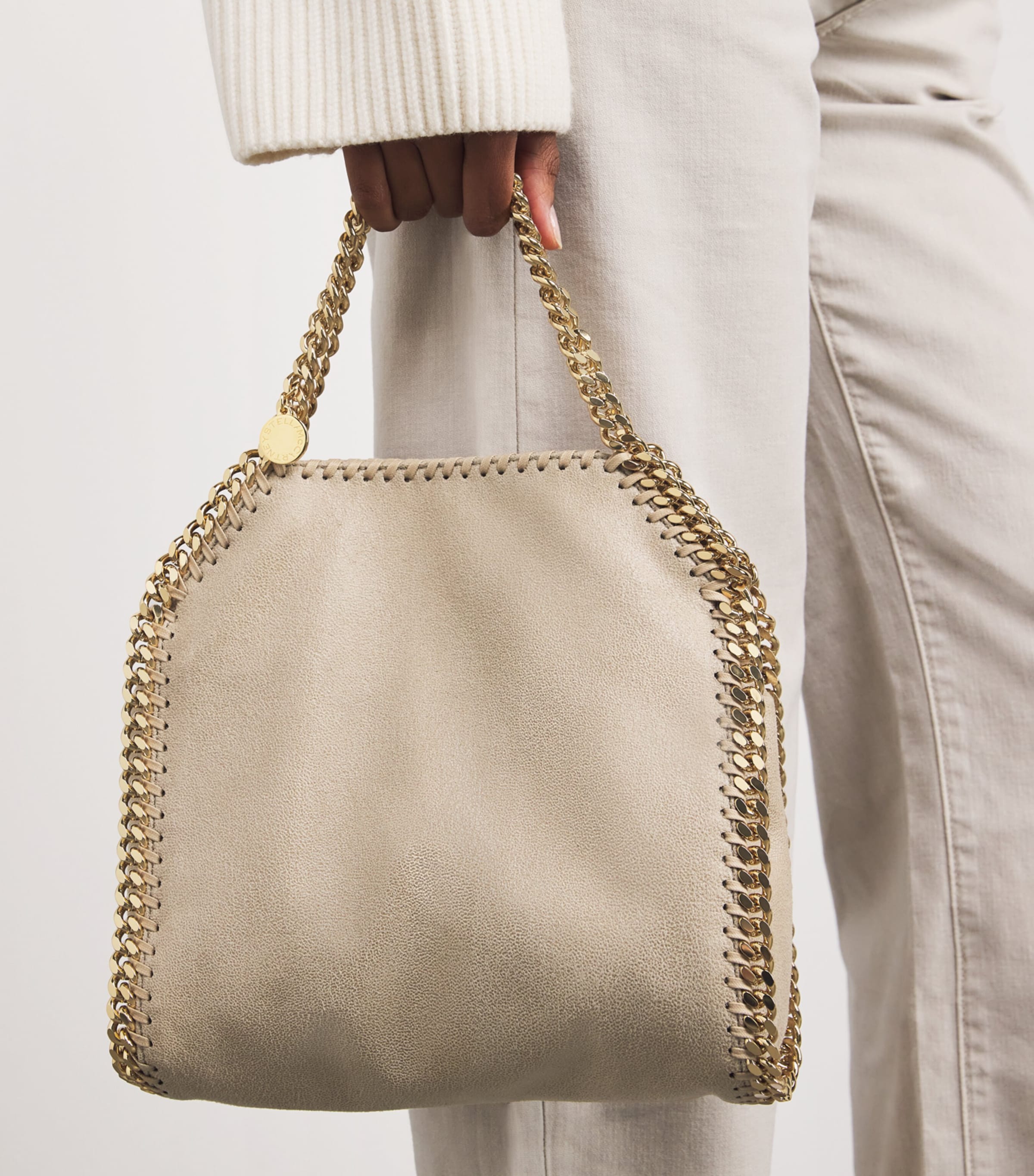 Mini Falabella Tote Bag 9300 BUTTER CREAM Image 6