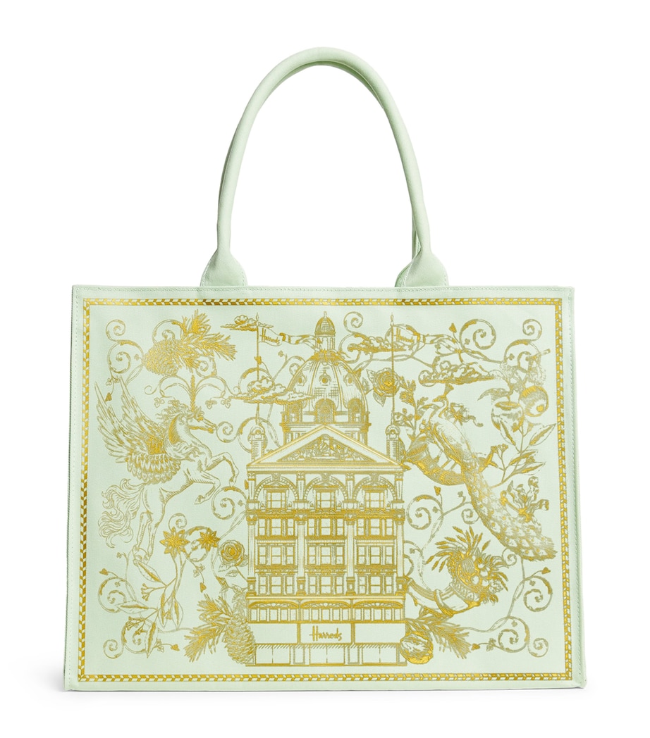 Gold Building Shopper Bag GREEN Image 1