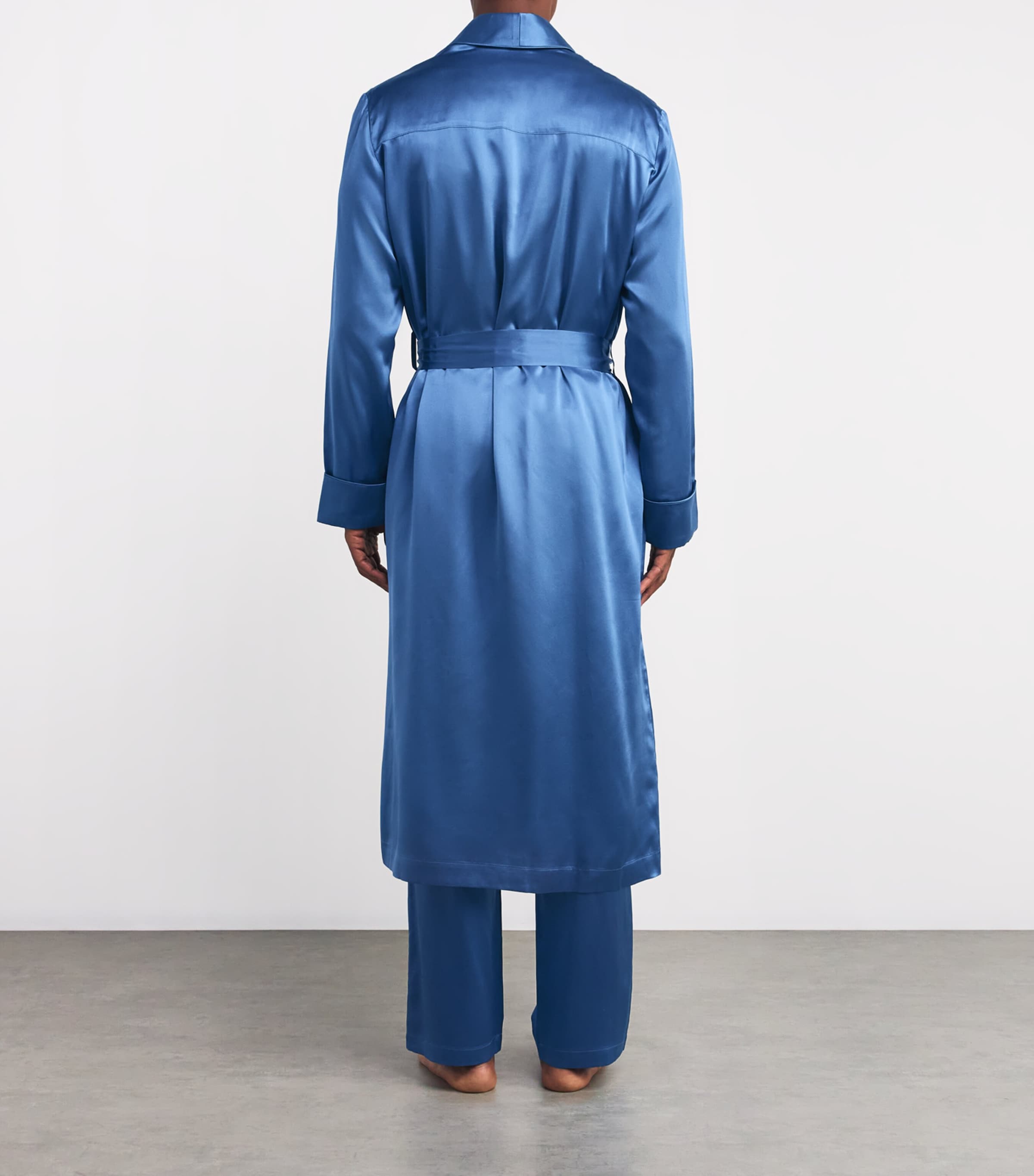 Silk Robe BLUE Image 3