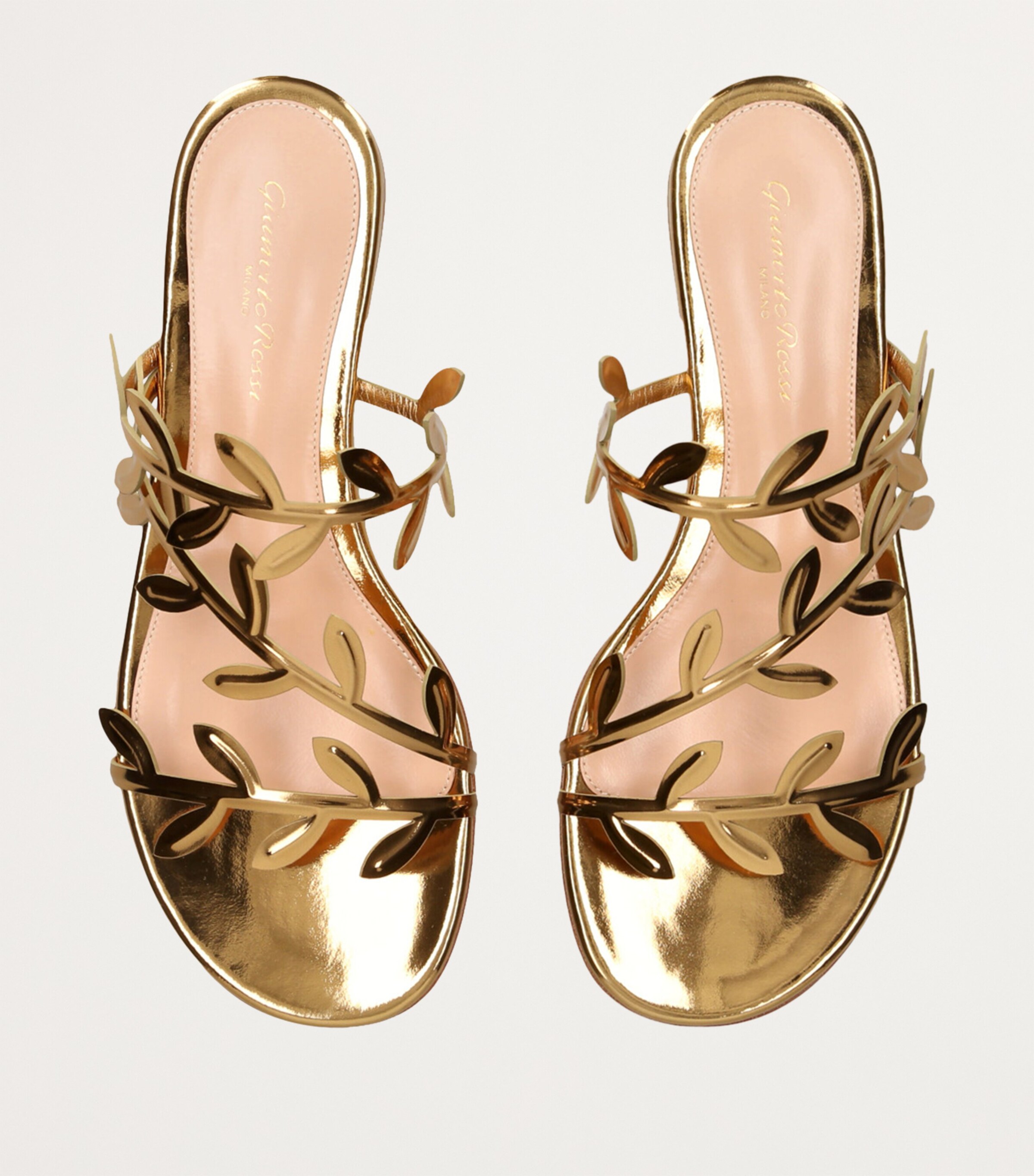 サンダル・ミュール GIANVITO ROSSI FLAVIA SANDALS GIANVITO ROSSI Flavia mirrored-leather sandals | NET-A-PORTER