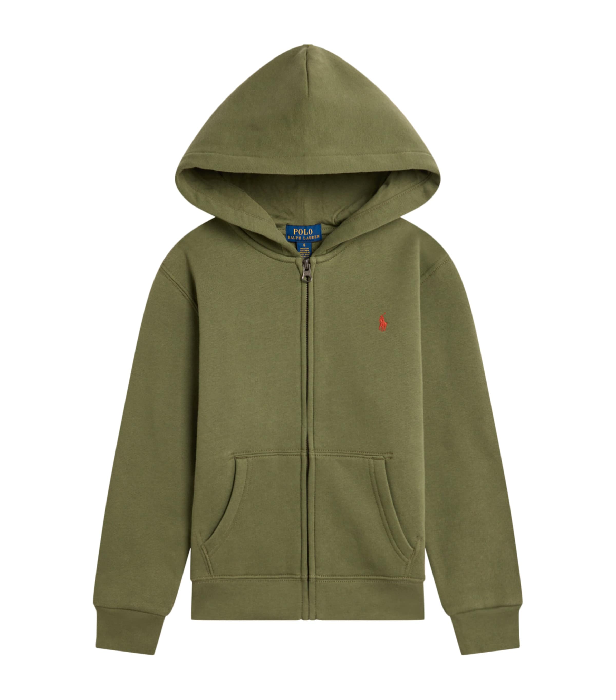 Ralph Lauren Kids' Polo Pony Zip-up Hoodie In Green