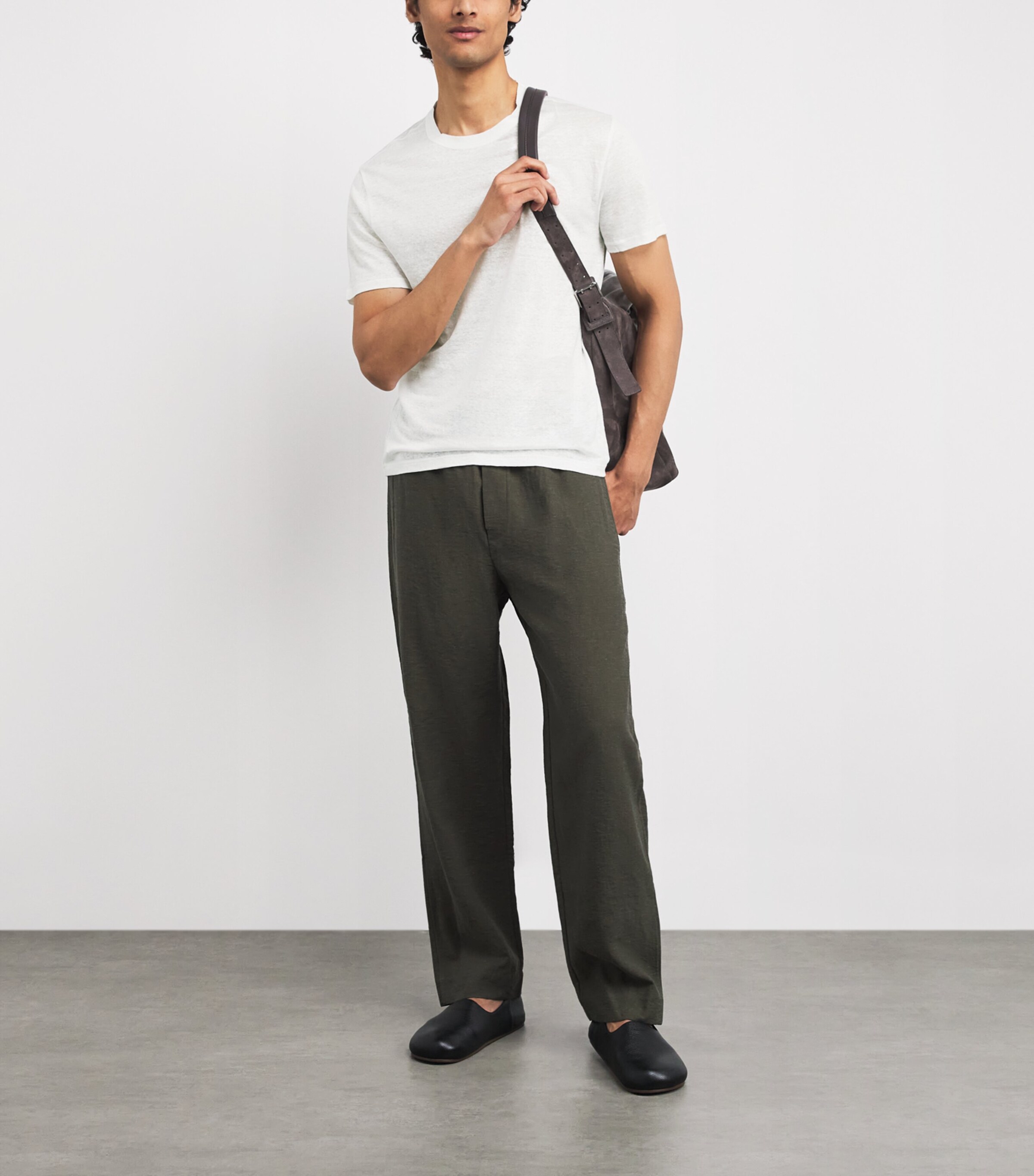 Linen Garment-Dyed T-Shirt WHITE Image 2