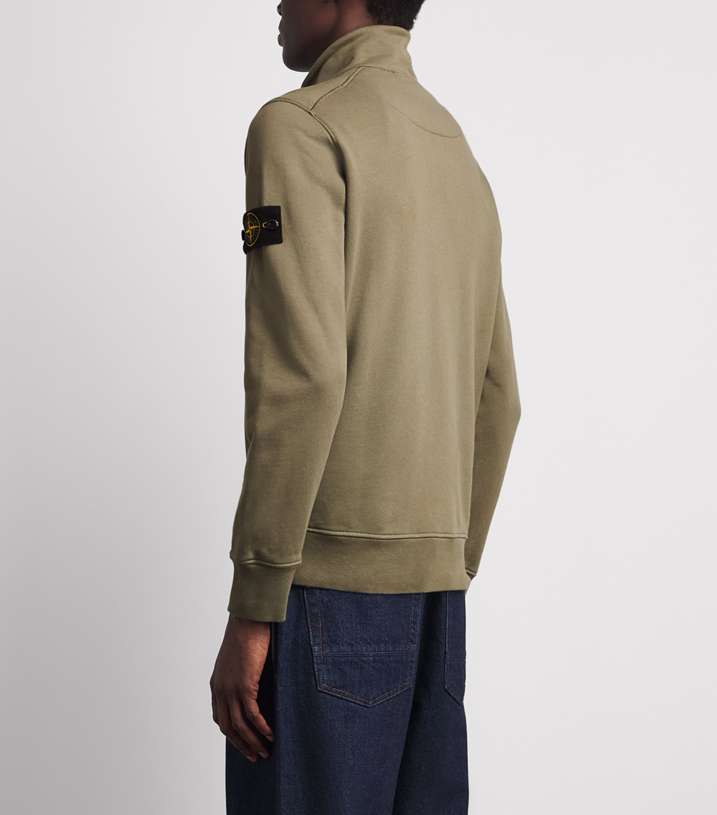 Stone Island Mens Cotton Half-Zip Compass Sweatshirt Image 5