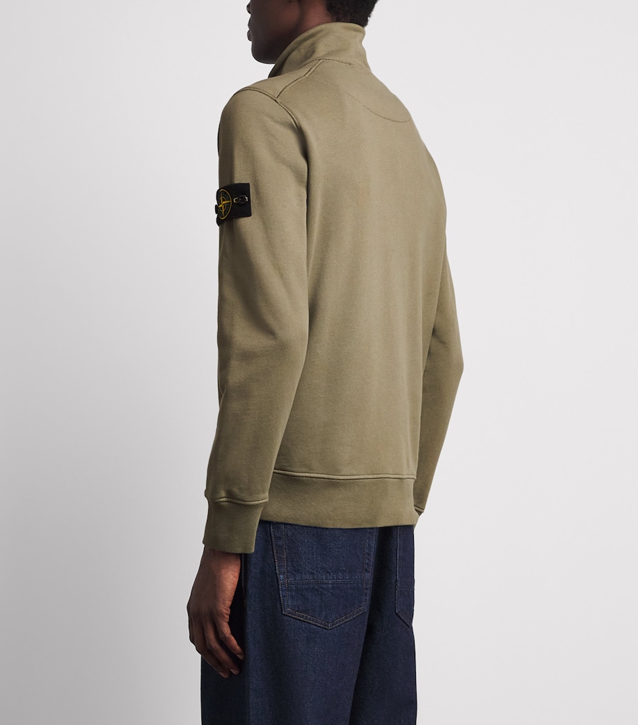 Stone Island Mens Cotton Half-Zip Compass Sweatshirt Image 5