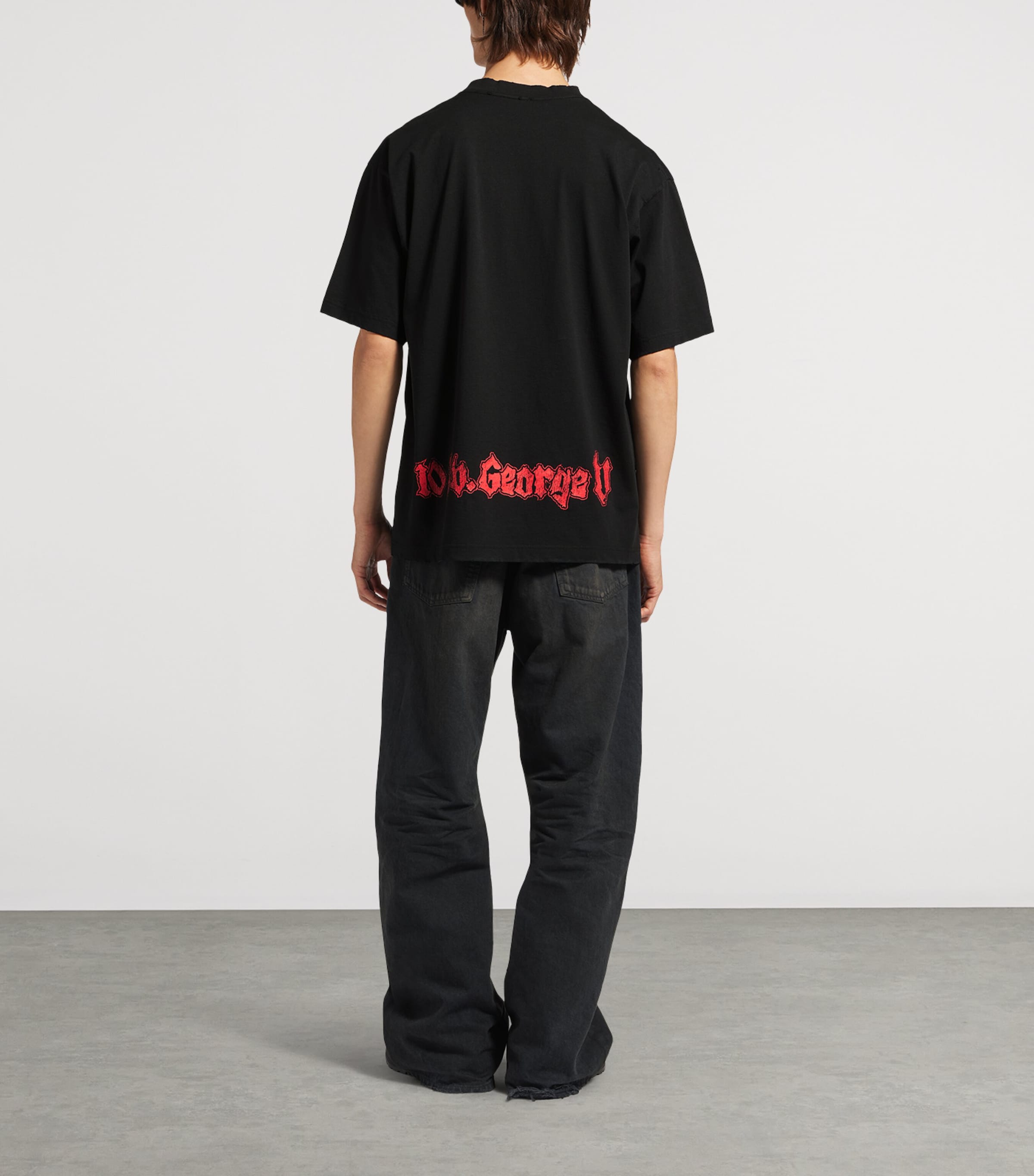 Balenciaga Mens Cotton Salon de Couture Gothic T-Shirt Image 3