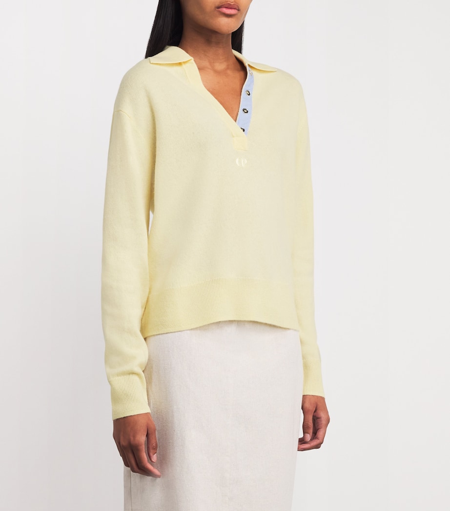 Wool-Cashmere Polo Sweater BABY YELLOW Image 3