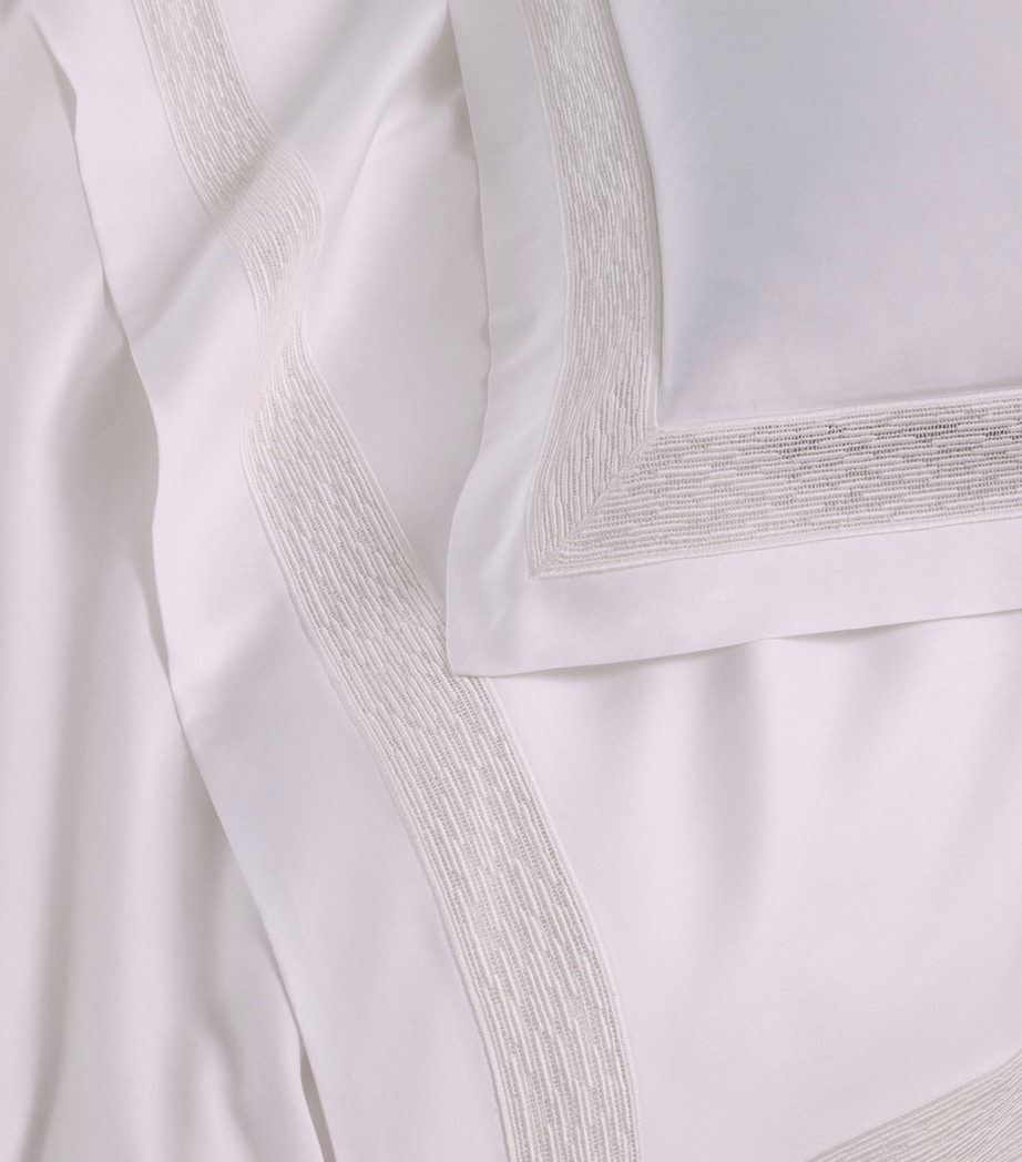 Frette Cotton Balance Lace Queen Duvet Cover (240cm x 220cm) Milk Image 2