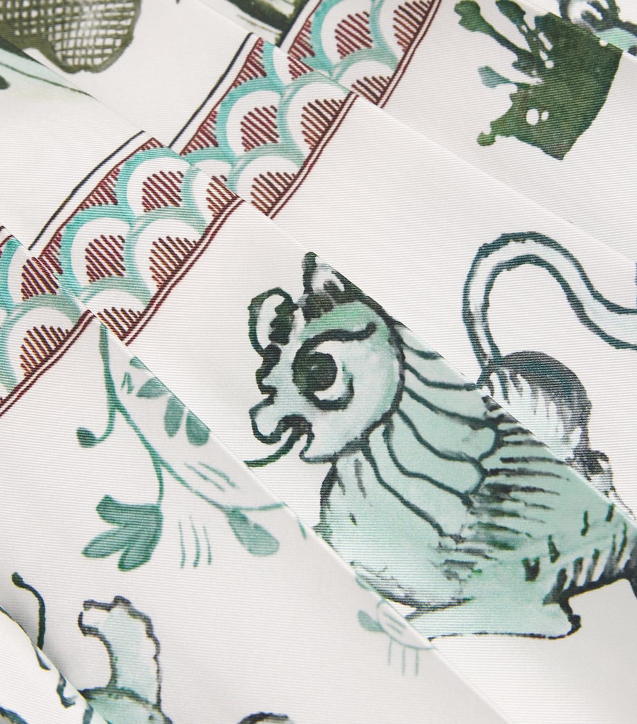 Silk Pleated Midi Skirt VR1 BNCO/OTNIO/VRDE Image 4