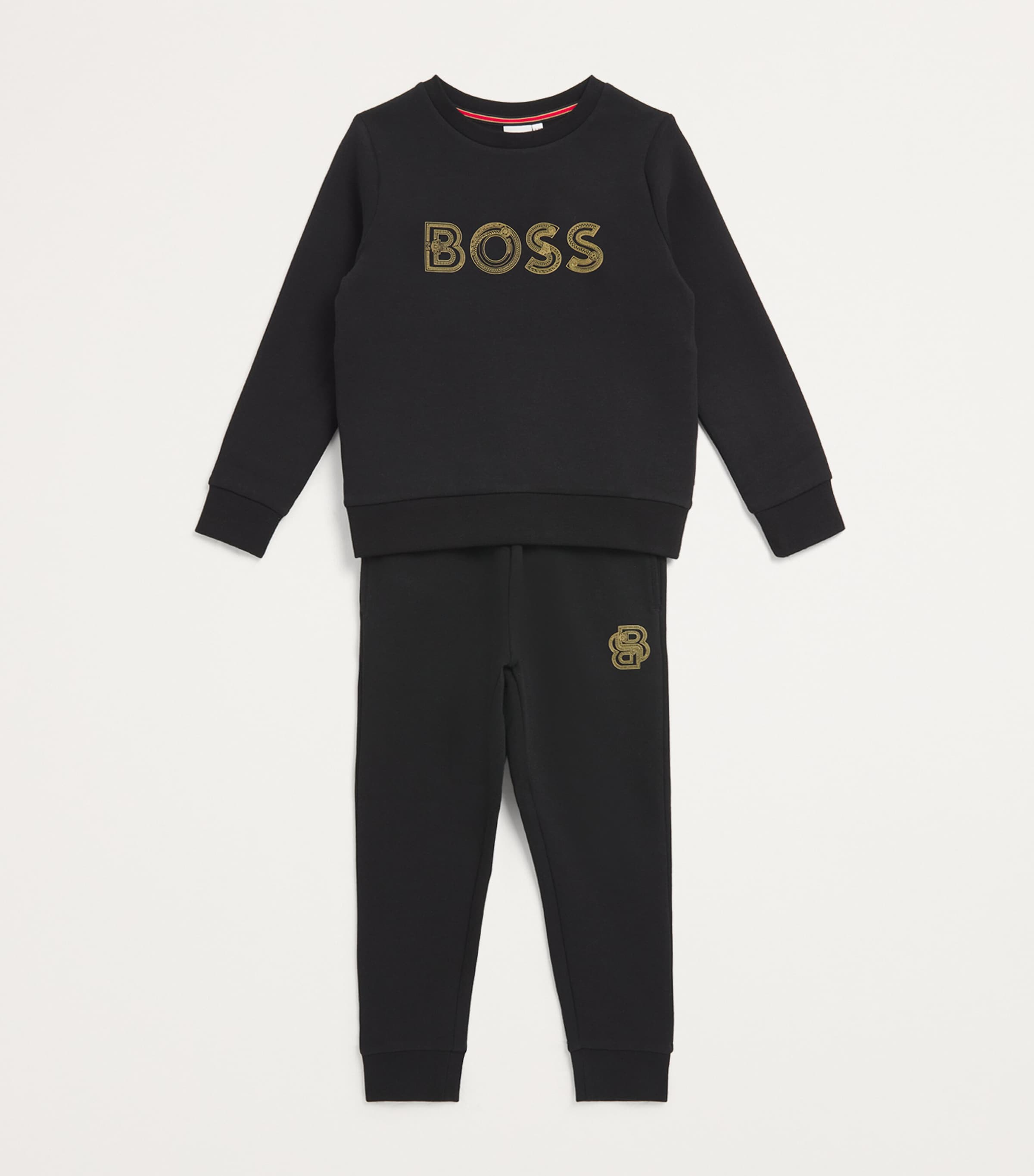BOSS Kidswear x Creation of the Gods Cotton-Blend Logo Sweatpants (4-16 Years) Black Image 3