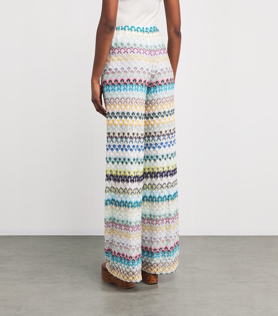 Crocheted Wide-Leg Trousers S507H MULTI Image 4