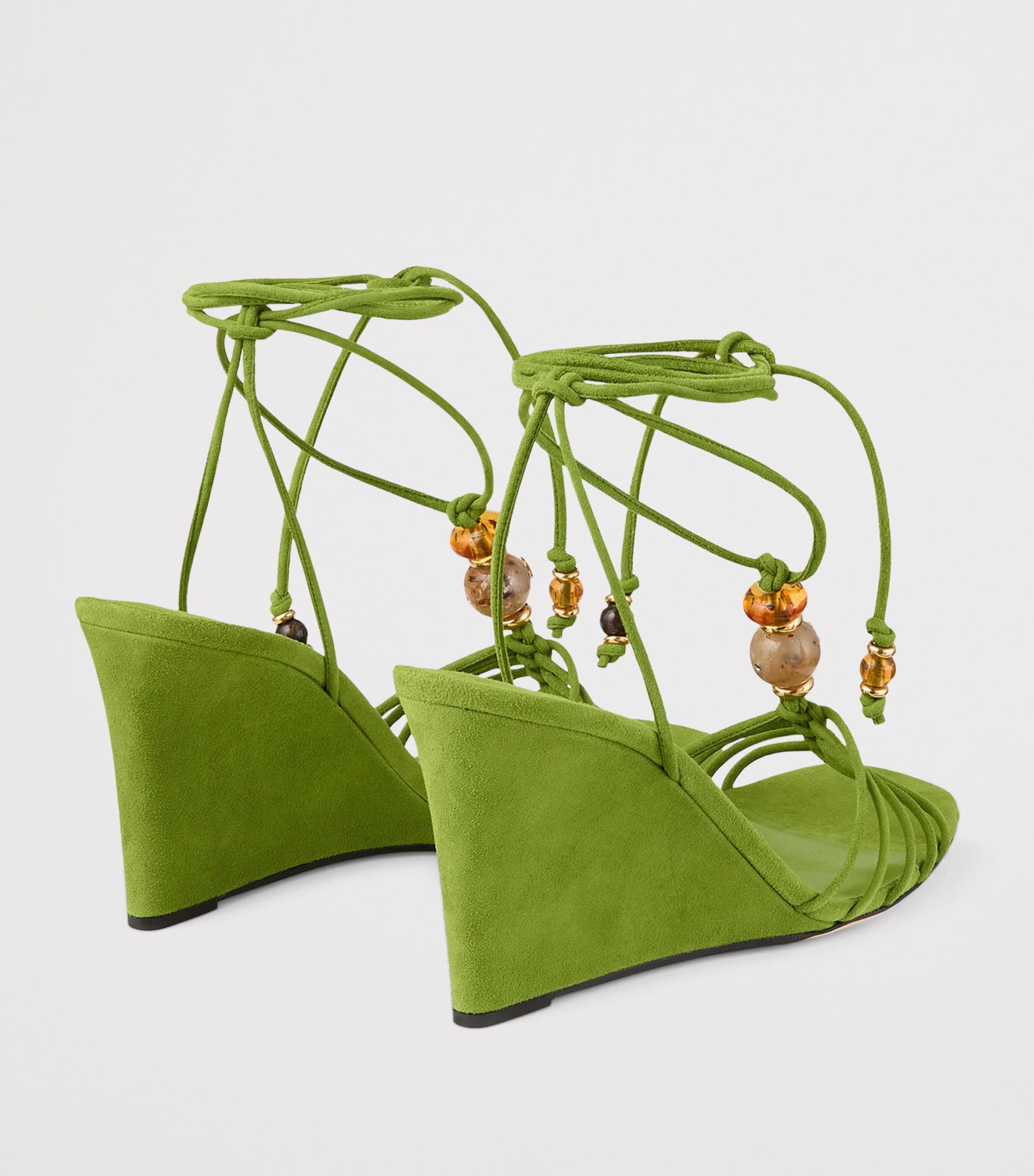 Jimmy Choo Lova 85 Suede Wedge Sandals Clover Mix Image 3