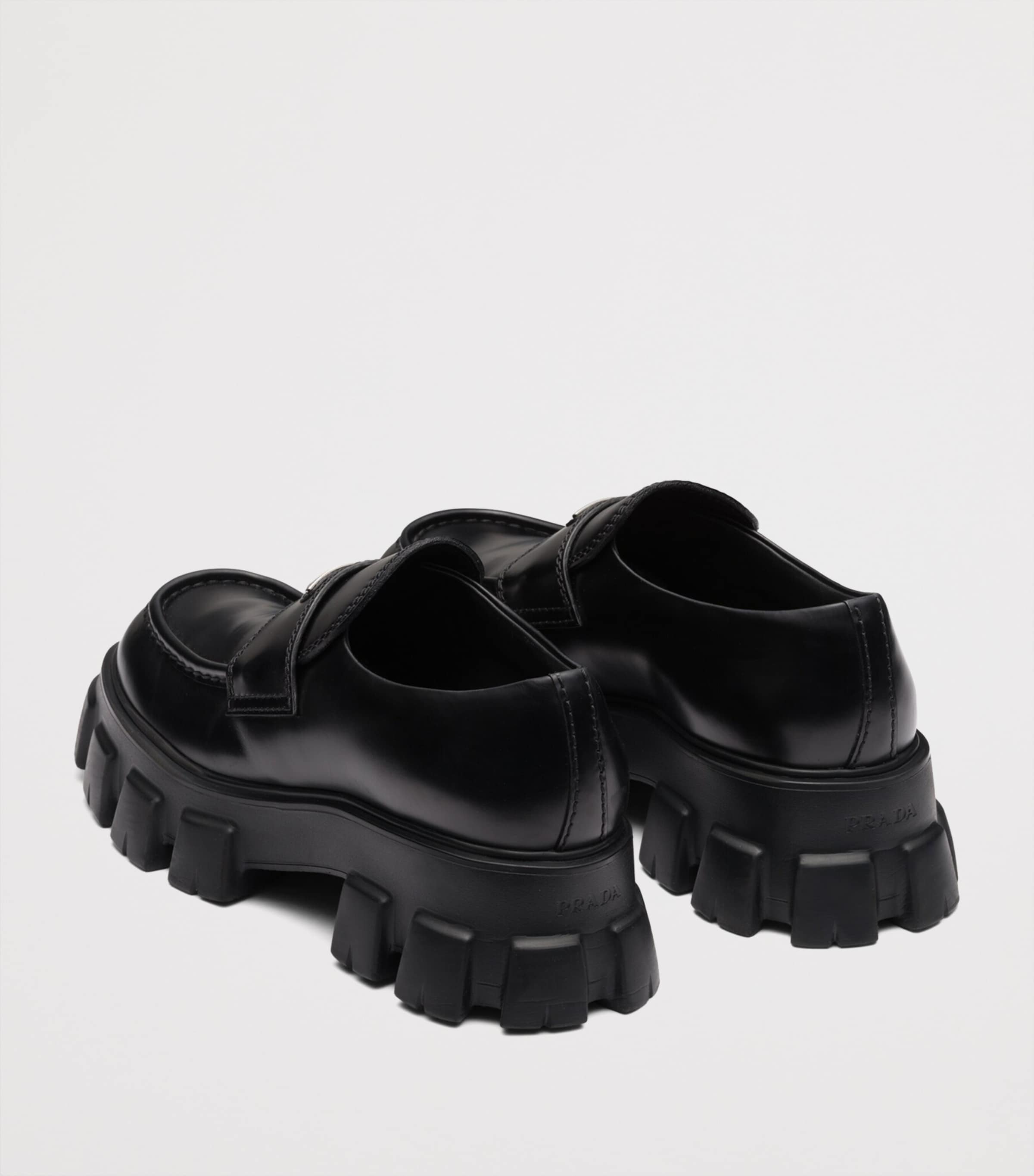 Brushed Leather Monolith Loafers F0002 Image 4