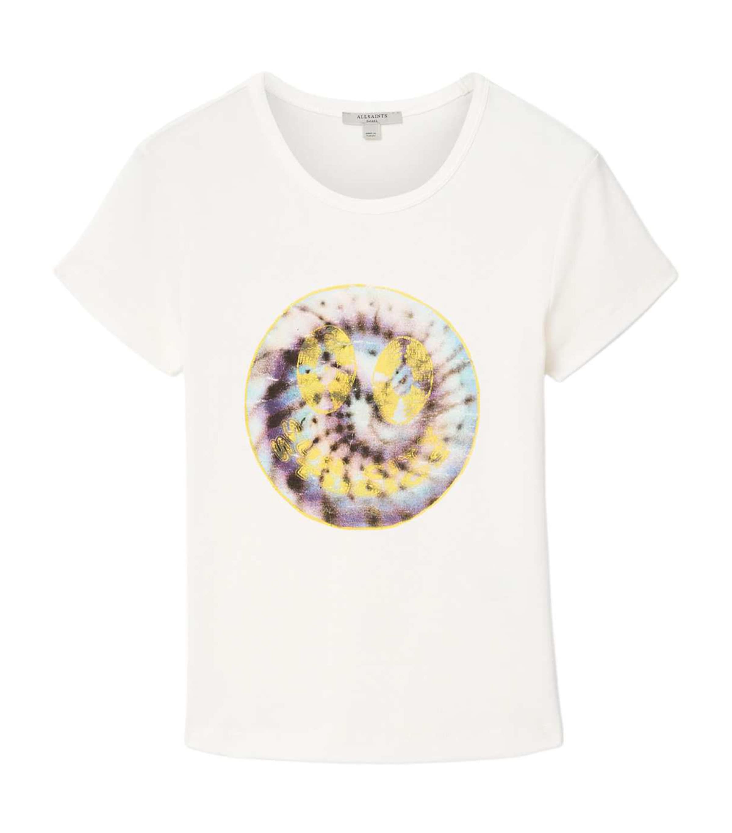 AllSaints Womens Organic Cotton Stevie T-Shirt Chalk White Image 1