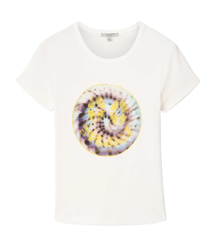 AllSaints Womens Organic Cotton Stevie T-Shirt Chalk White Image 1