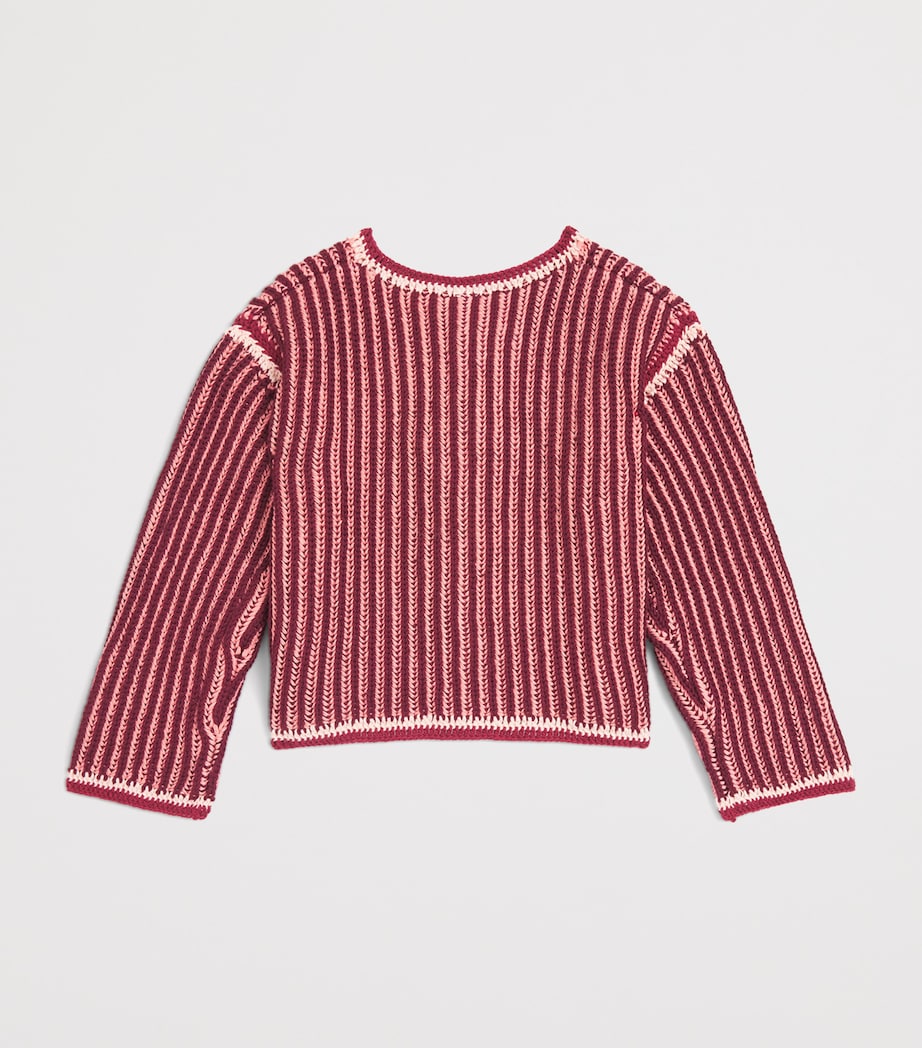 Zimmermann Kids Mahon Jacket (2-12 Years) Red Stripe Image 2