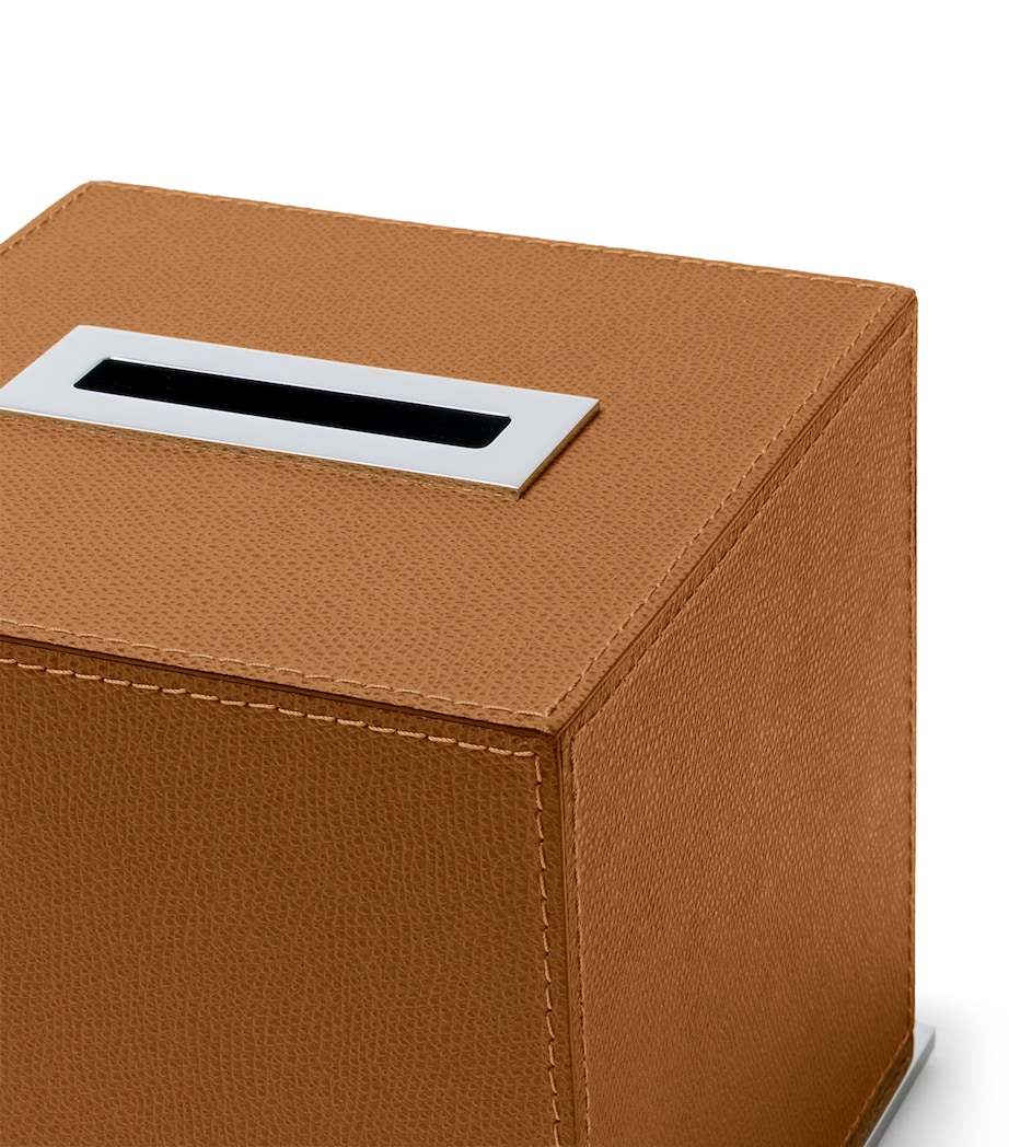 Frette Leather Otello Tissue Box Tabacco Image 2