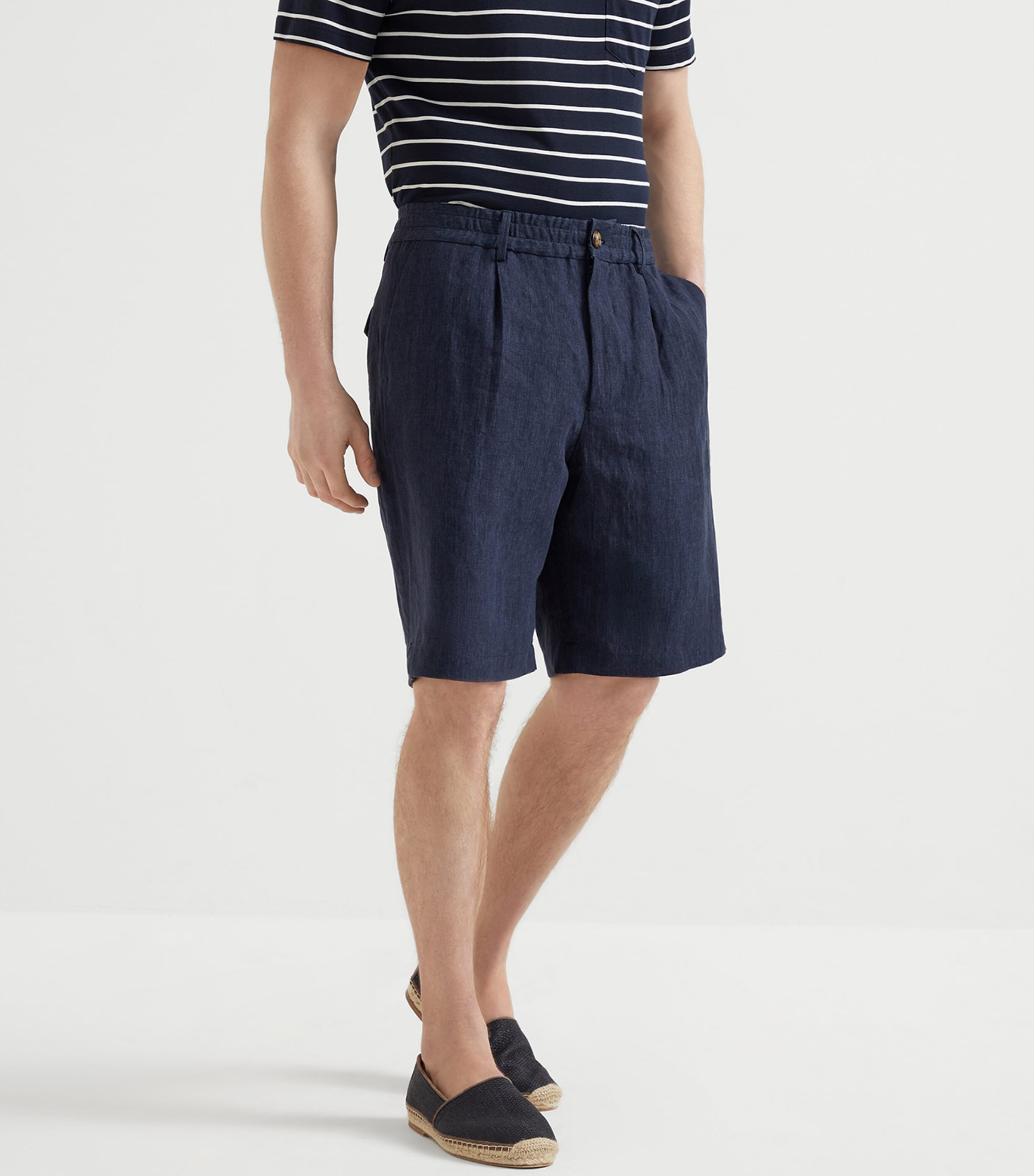 【関税込み】BRUNELLO CUCINELLI LINEN BERMUDA SHORTS Brunello Cucinelli Linen Bermuda Shorts | Harrods US