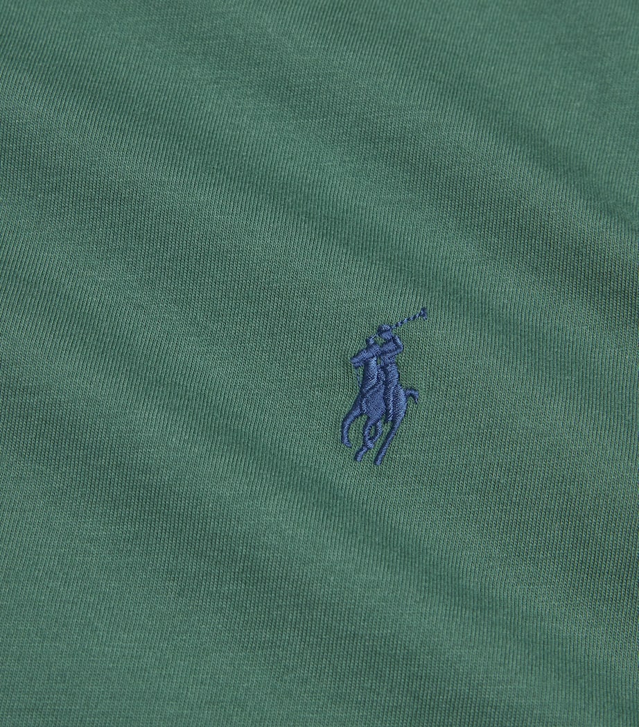 Cotton Custom-Fit Logo T-Shirt GREEN Image 5